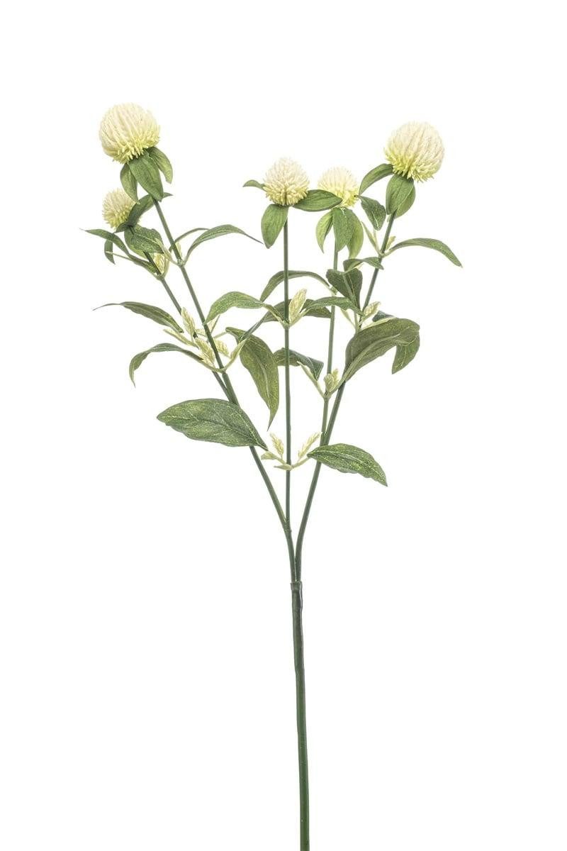 Kunstzweig Deko Zweig Kugelamarant DREWON, Creme, 65cm Kugelamarant, artplants, Höhe 65.0 cm