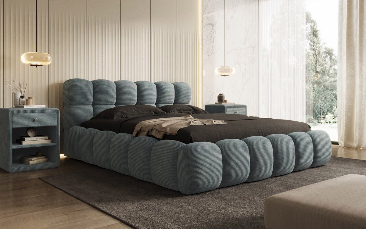 Luxusbetten24 Polsterbett Designer Polsterbett Boston, in Cord mit Stauraum günstig online kaufen