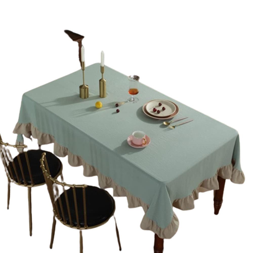 FELIXLEO Tischdecke Tischtuch Pflegeleichte und Abwaschbare Tischdecke grün 140*180 cm