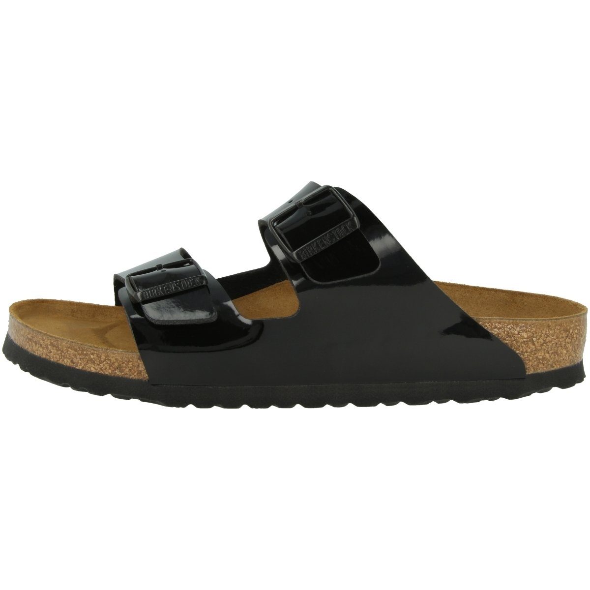 Birkenstock Arizona Birko-Flor Lack schmal Damen Sandale schwarz