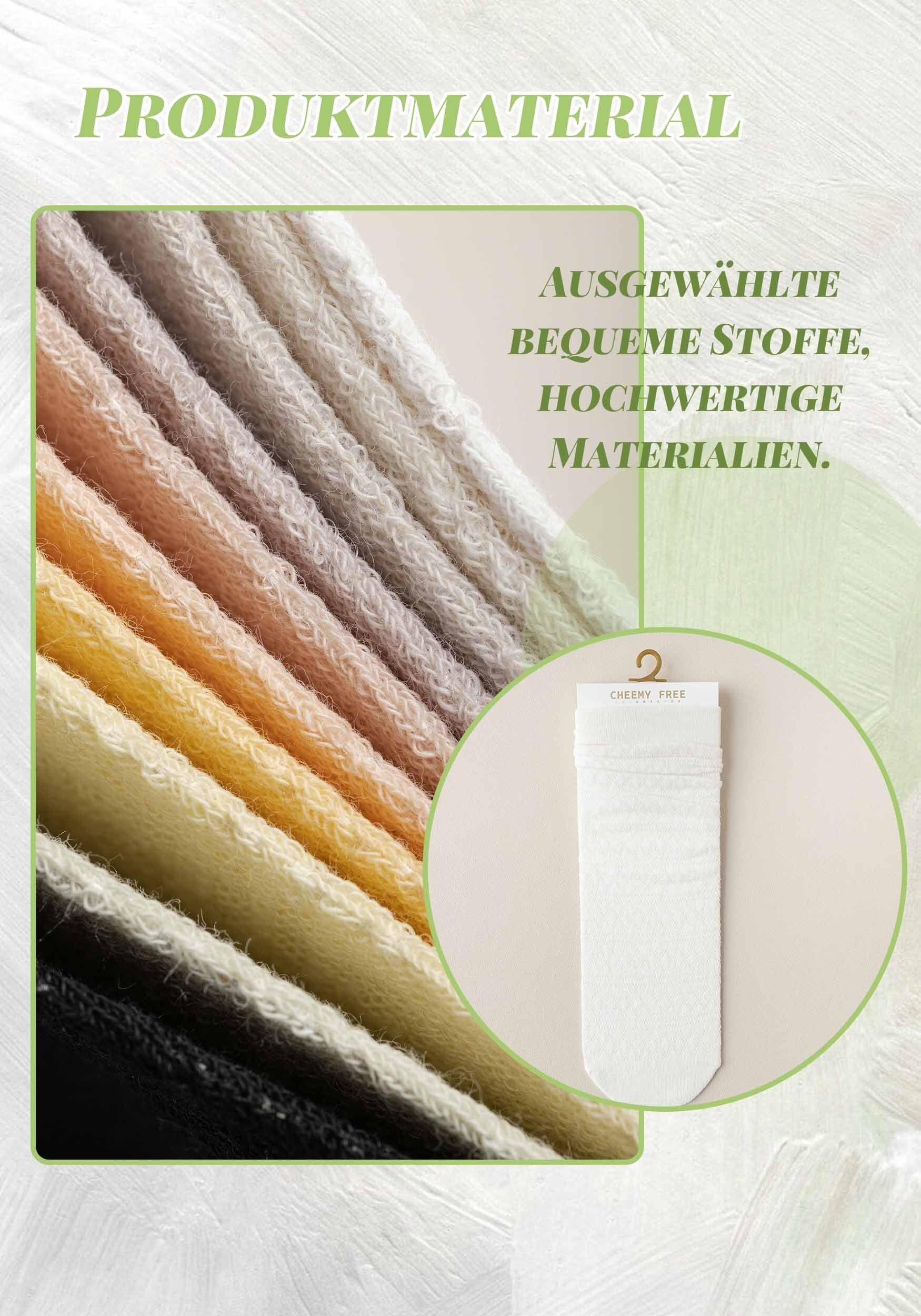 MAGICSHE Netzsocken 5er Pack Niedlich Mesh Socken Transparent Damen Dünn (5-Paar) Ultra für Aprikose