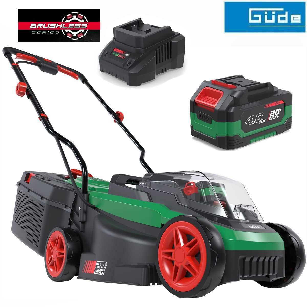 Güde Akkurasenmäher City Akku Rasenmäher 320/20-4mit Akku 4.0 Ah / Ladegerät, 20V 32cm