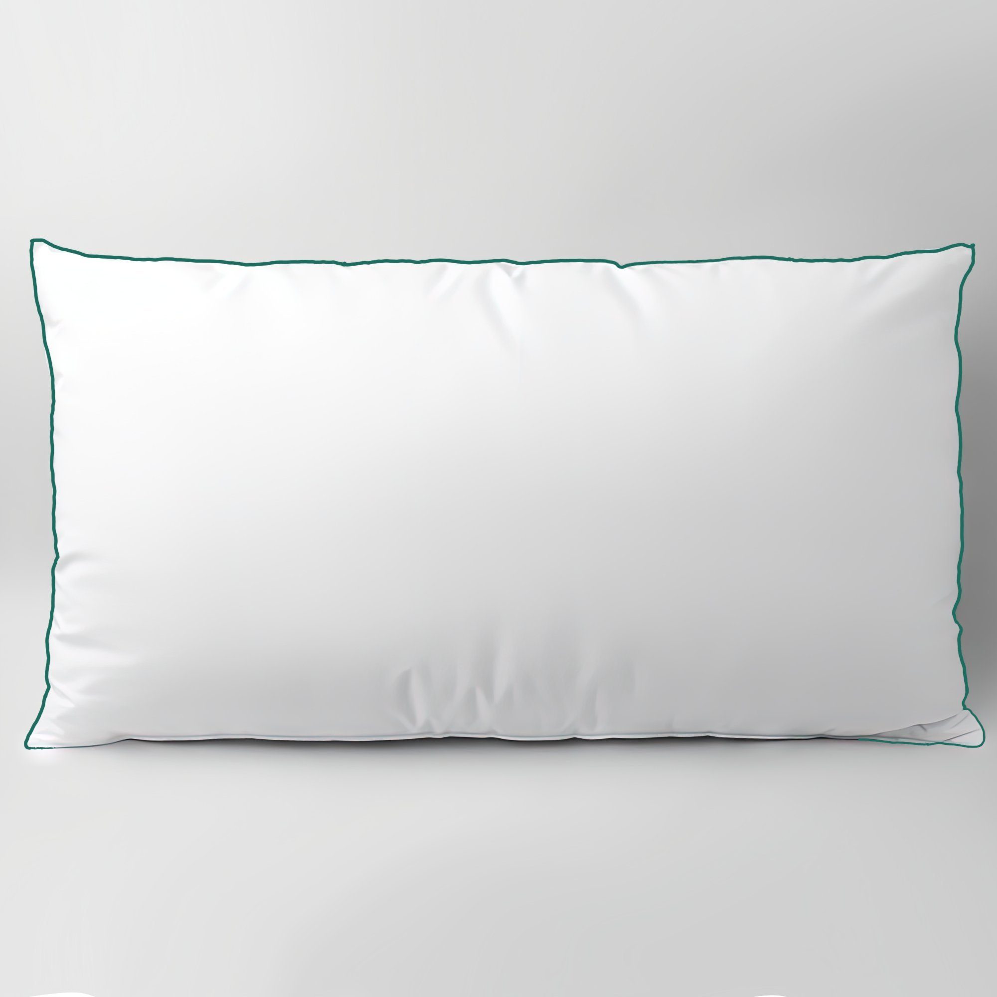 Kopfkissen, KNERST, Füllung: FitForm Technologie – 100% Polyester, ergonomisches Schlafkissen ideal für jede Schlafposition, Подушки mit eleganter, grüner Biese