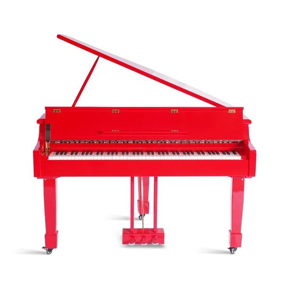 Xlmoebel Flügel Klavier Rotes Digitalpiano von XLMOEBEL mit hochglänzender Oberfläche (1-St), Made in Europa
