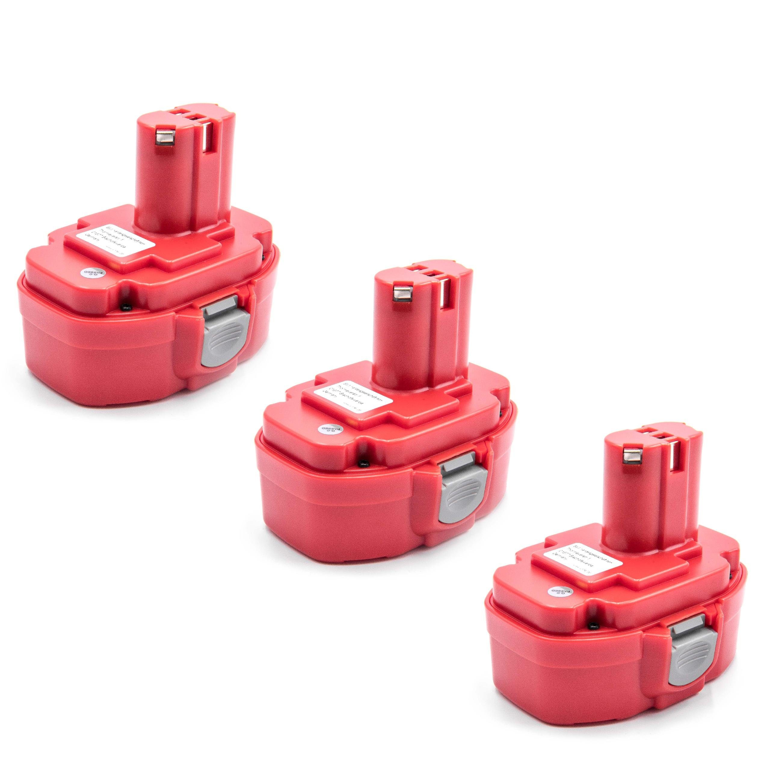 vhbw passend für Makita 6390DWAE, 6936FD, 6936FDWDE, 8390DWAE, 8443D, Akku 3000 mAh