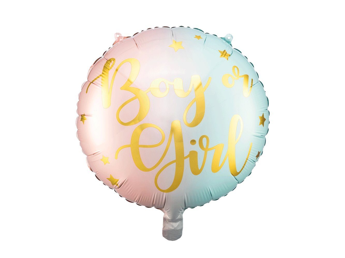 partydeco Luftballon, Folienballon Geschlecht - Mädchen oder Junge 35cm rosa / blau