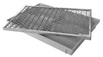 Fußmatte ACO 60x40cm Streckmetallrost mit Bodenwanne Vario Light Schuhabtreter Fußmatte Abtreter, ACO Severin Ahlmann GmbH & Co. KG, rechteckig, Höhe: 75 mm, einfache Montage für Selbstbau