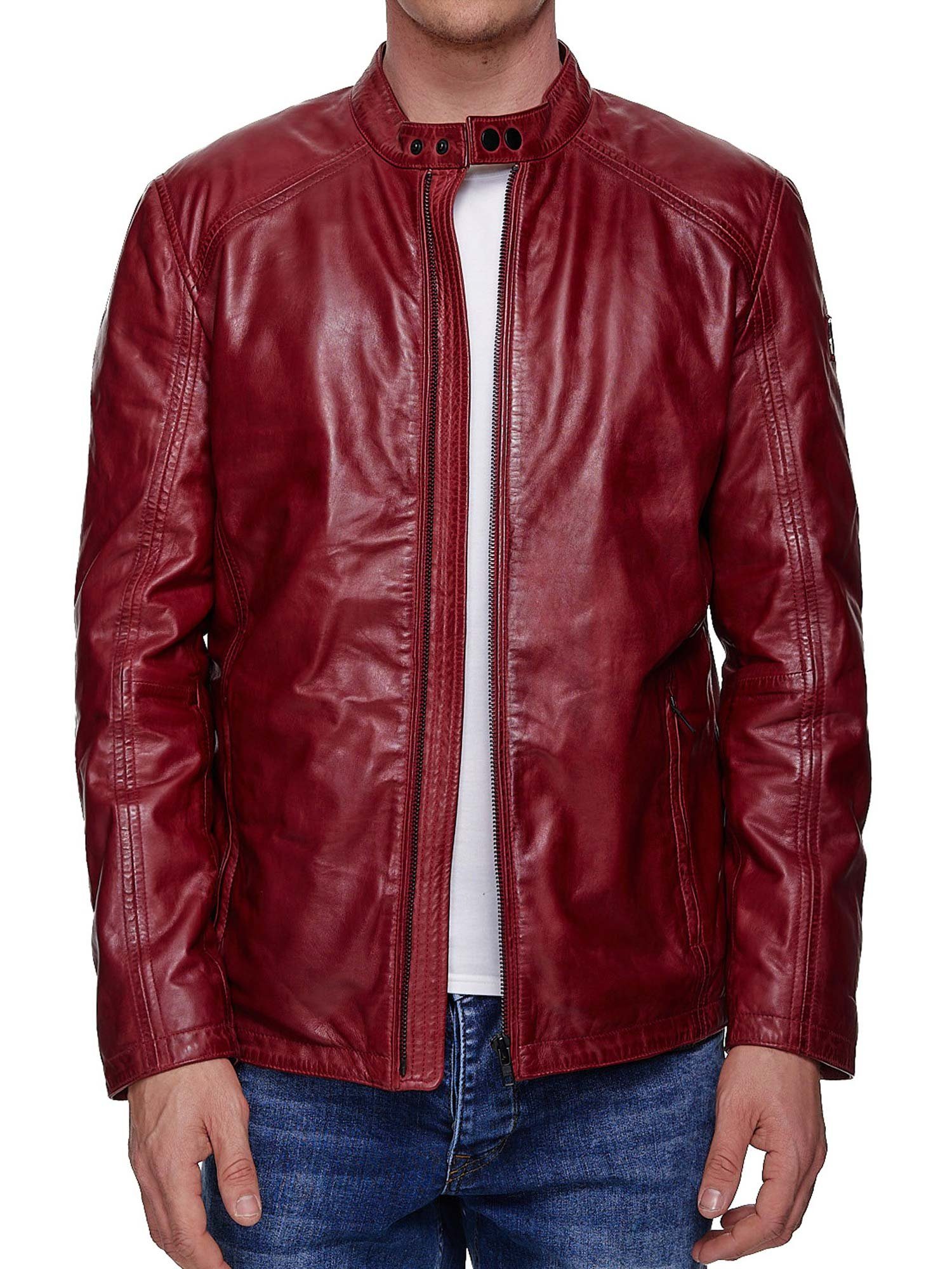 Tazzio Lederjacke 19707 moderne & zeitlose Echtleder Jacke