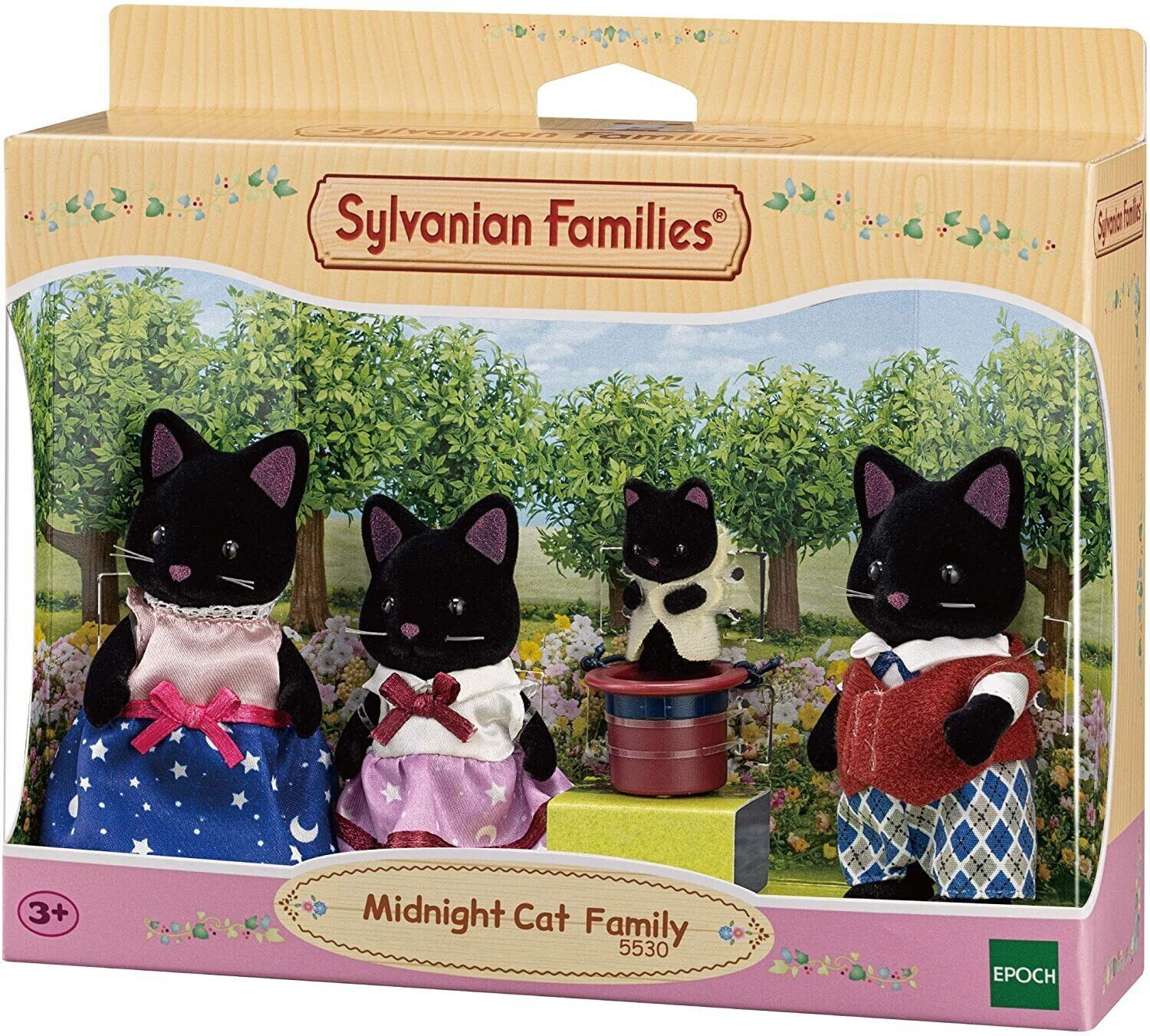 Sylvanian Families Minipuppe Epoch Games "Schwarze Katzen Familie" Set ab 3 Jahren