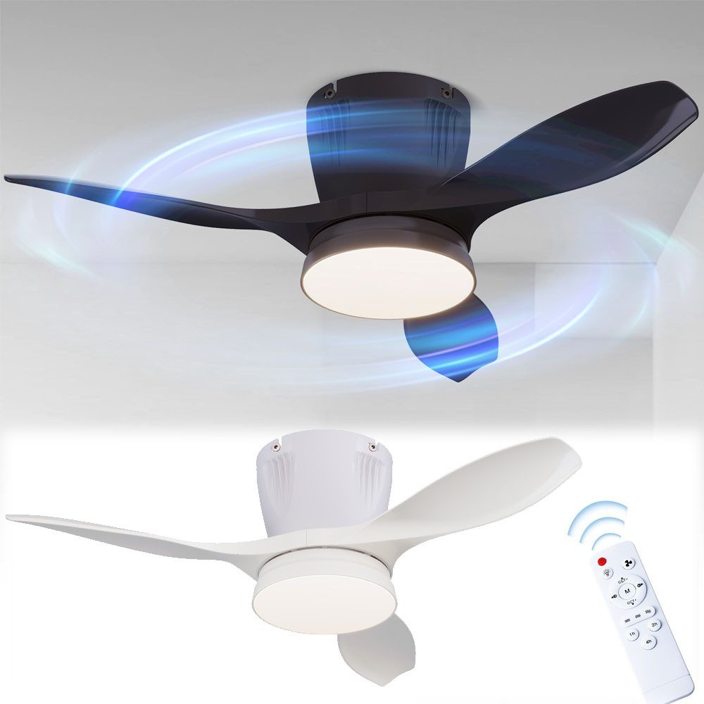 PRIISF Deckenleuchten Deckenventilator Beleuchtung LED Dimmbar günstig online kaufen