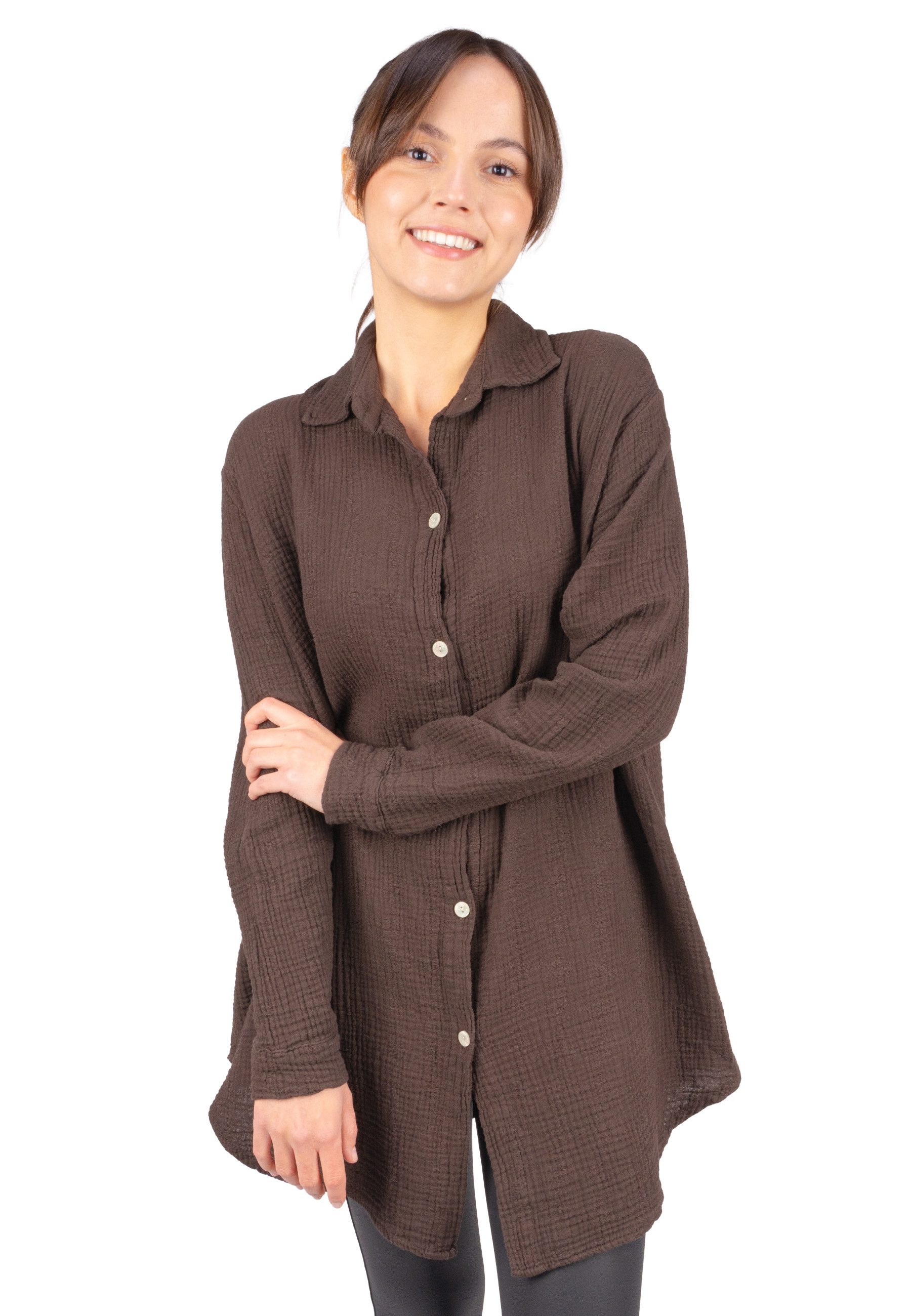 Seasons of April Hemdbluse SUSIE MUSSELIN OVERSIZED Oversized Musselin Blus günstig online kaufen