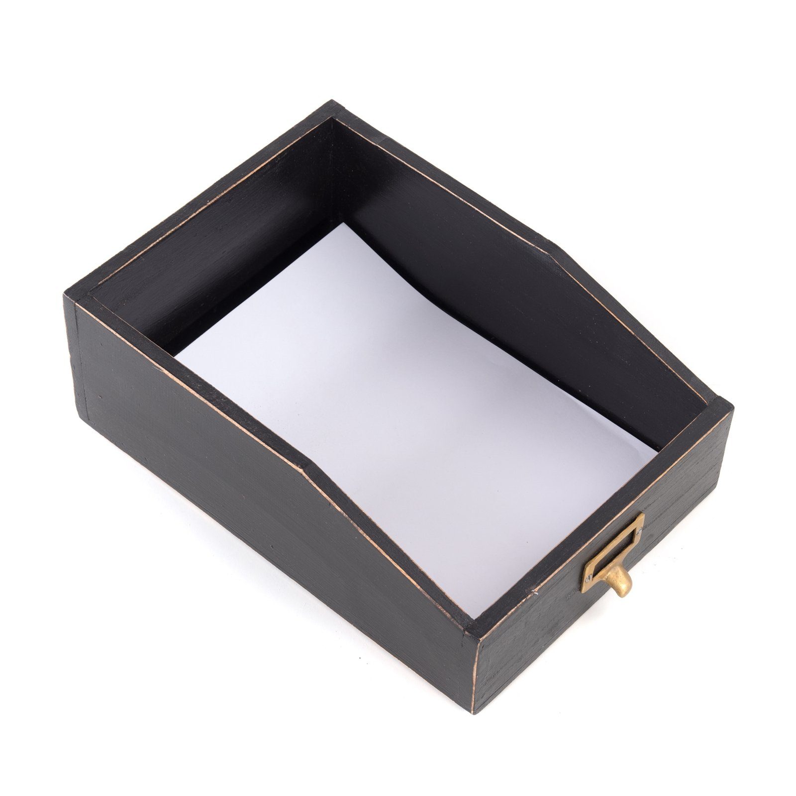 DESIGN DELIGHTS Aufbewahrungsbox DOKUMENTENABLAGE "CARTA", Altholz massiv, 33x24x12 cm (TxBxH), Holza