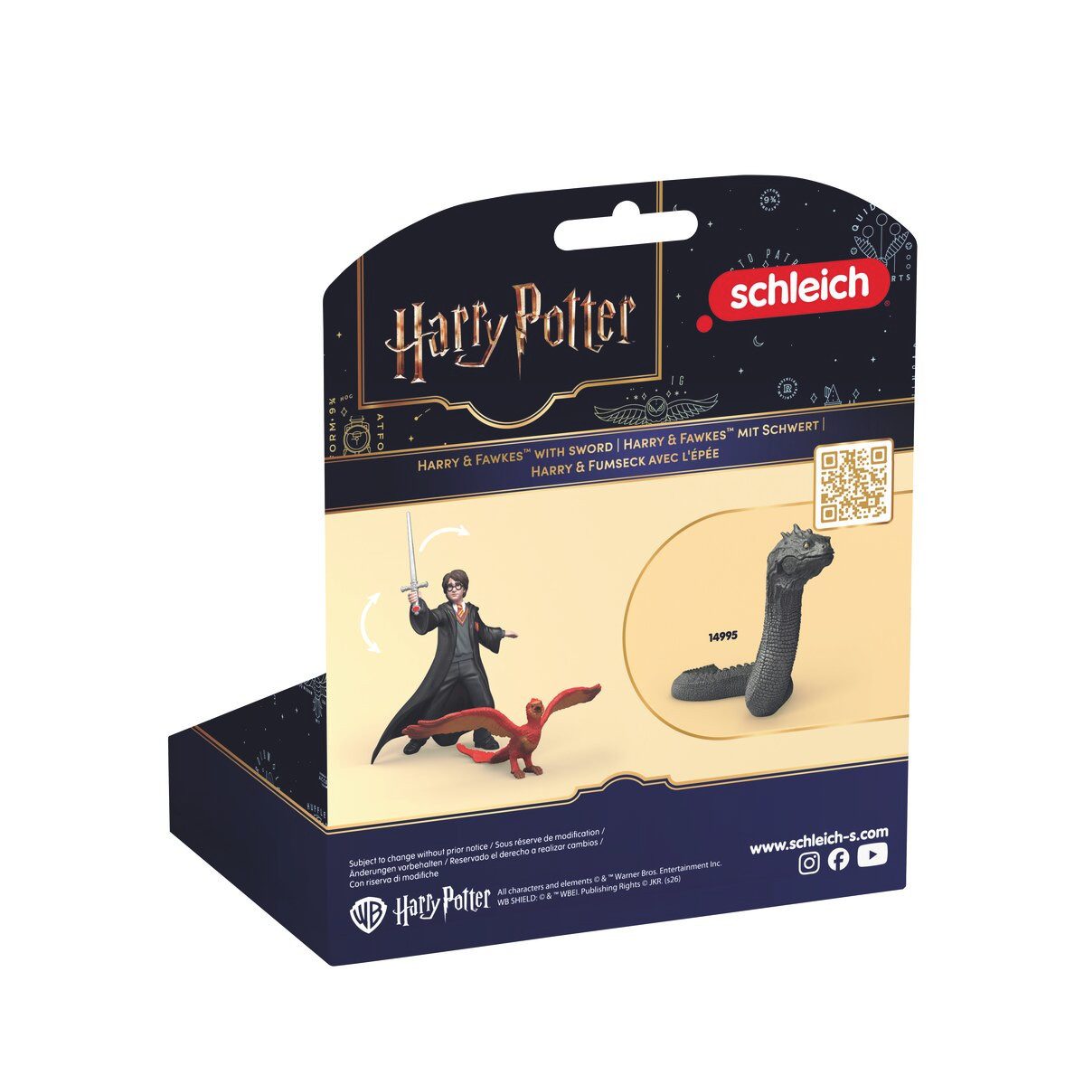 Schleich® Spielfigur HARRY POTTER™, Harry & Fawkes™ mit Schwert (14994), (3-tlg)