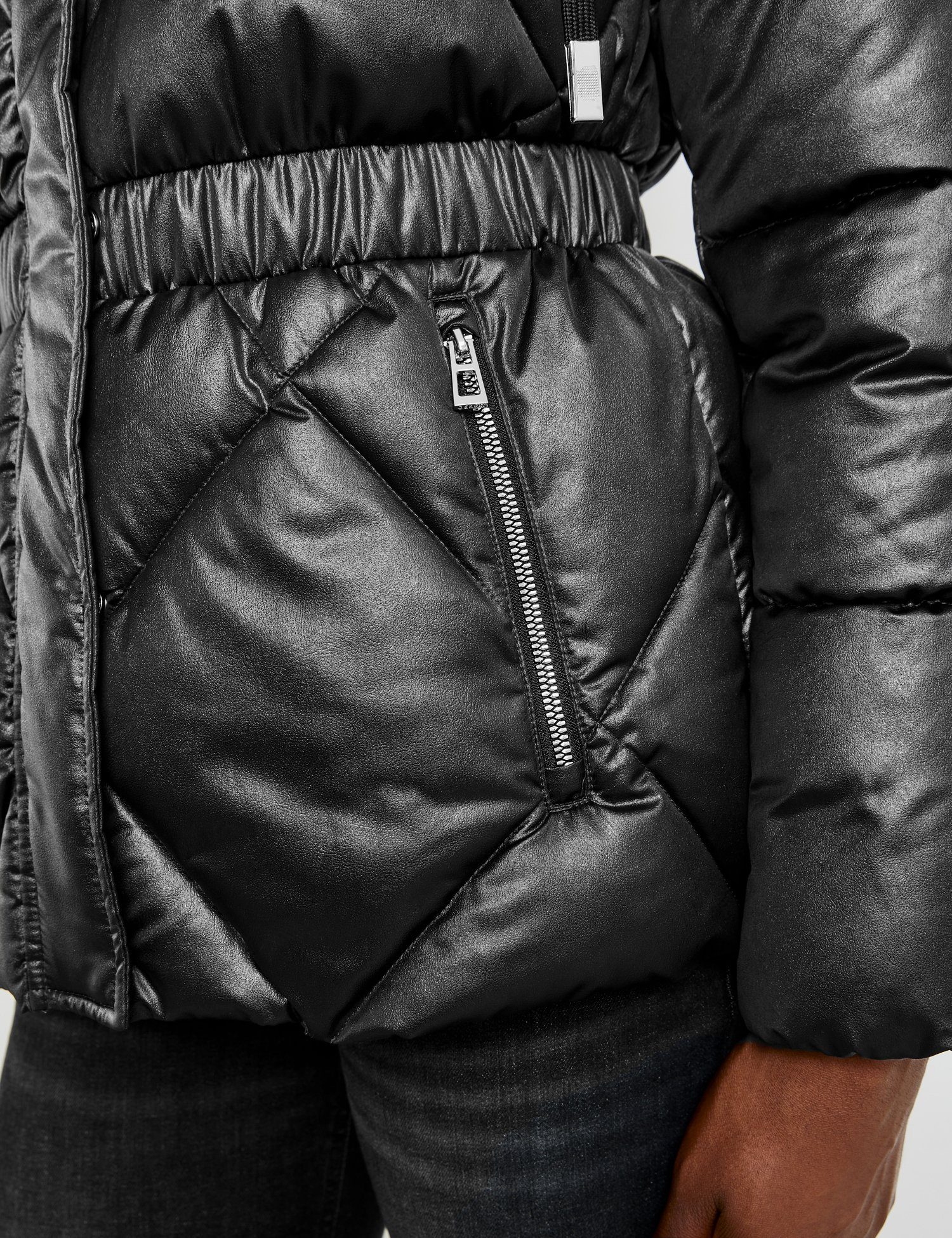 GERRY Outdoorjacke Taillenband WEBER elastischem Winterjacke Schwarz mit