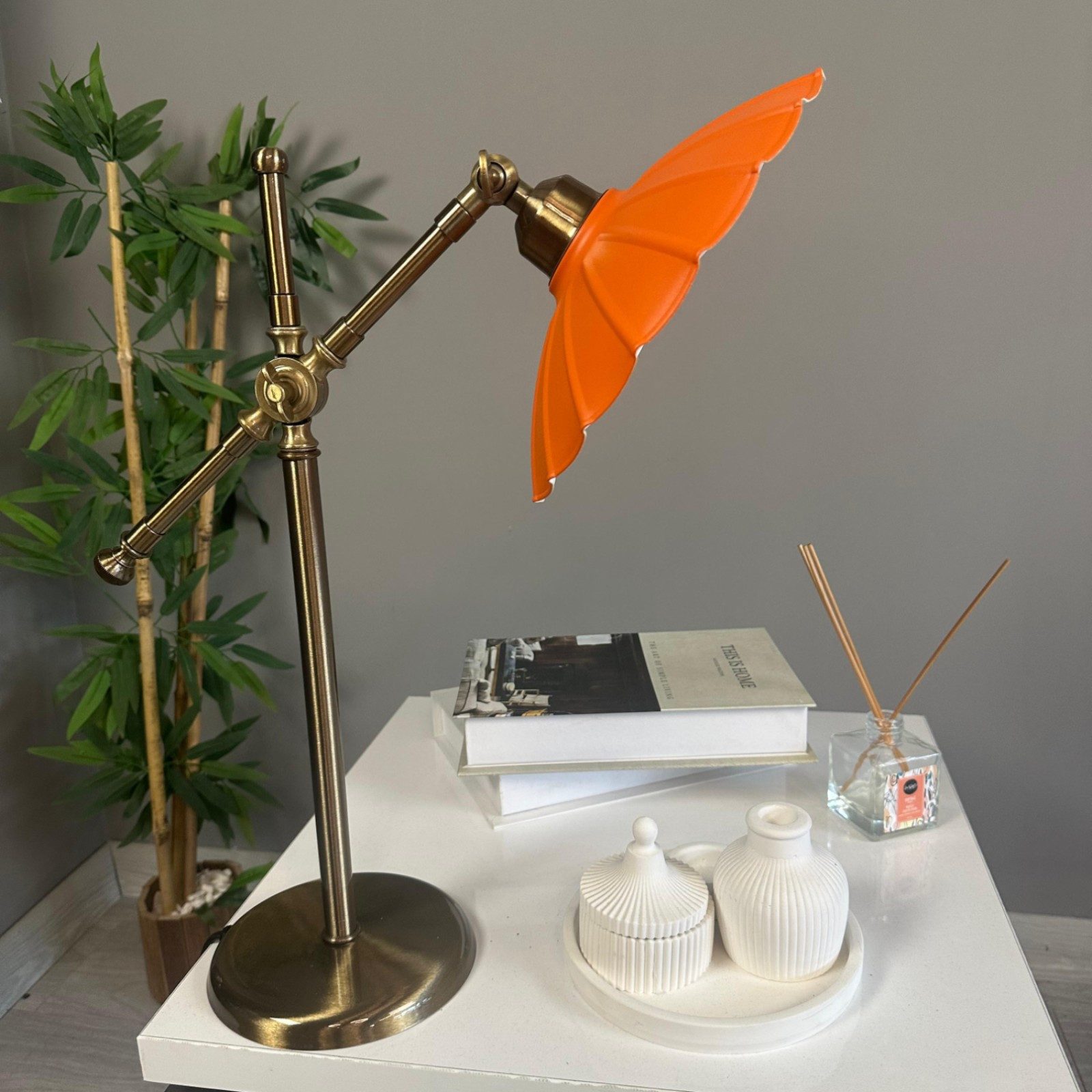 Bamyum Nachttischlampe Nachttischlampe mit Kabel Risso Metal, ohne Leuchtmittel