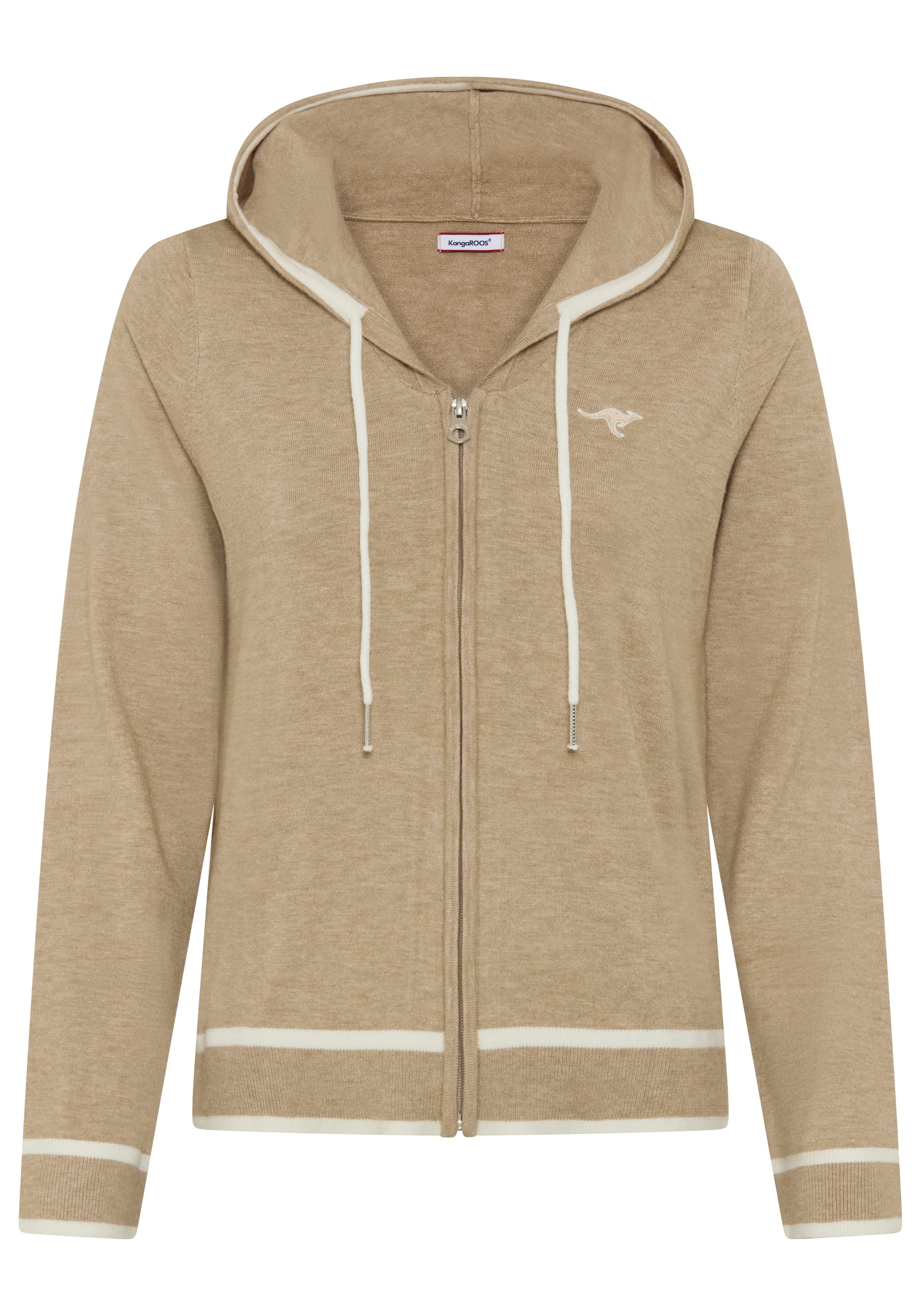KangaROOS Kapuzenstrickjacke mit Reißverschluss, hüftlange Form, elastisches Strickmaterial – Bild 5 von 5