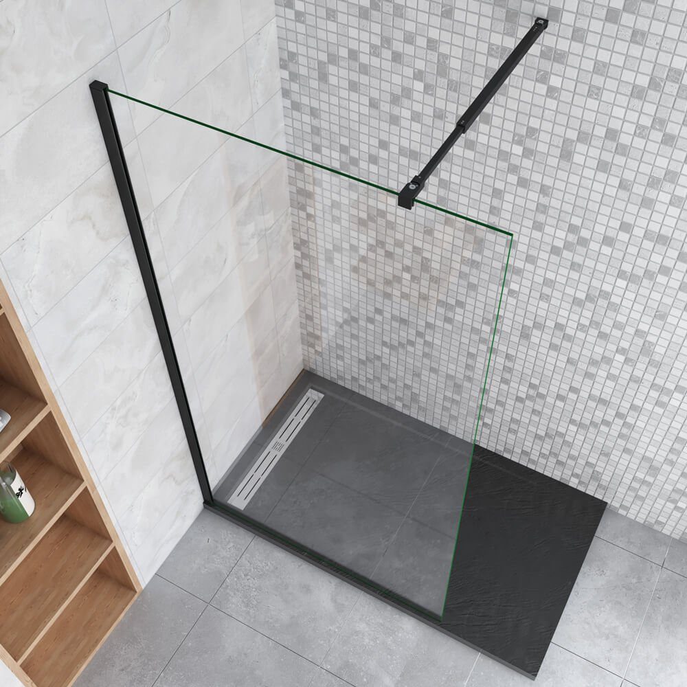 duschspa Duschwand 30-160cm Glaswand Duschwand Walk in Dusche Duschtrennwand Nano Glas, Einscheibensicherheitsglas, Sicherheitsglas, (Set), Nano Glas – Bild 2 von 5