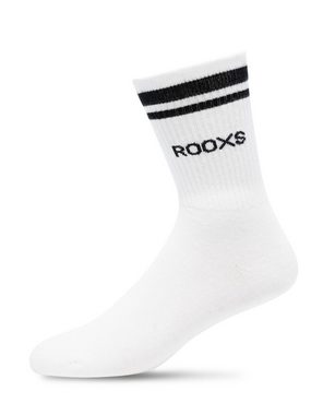 ROOXS Sportsocken Hohe Tennissocken für Damen & Herren (3-Paar) Retro Socken mit streifen, Made in EU