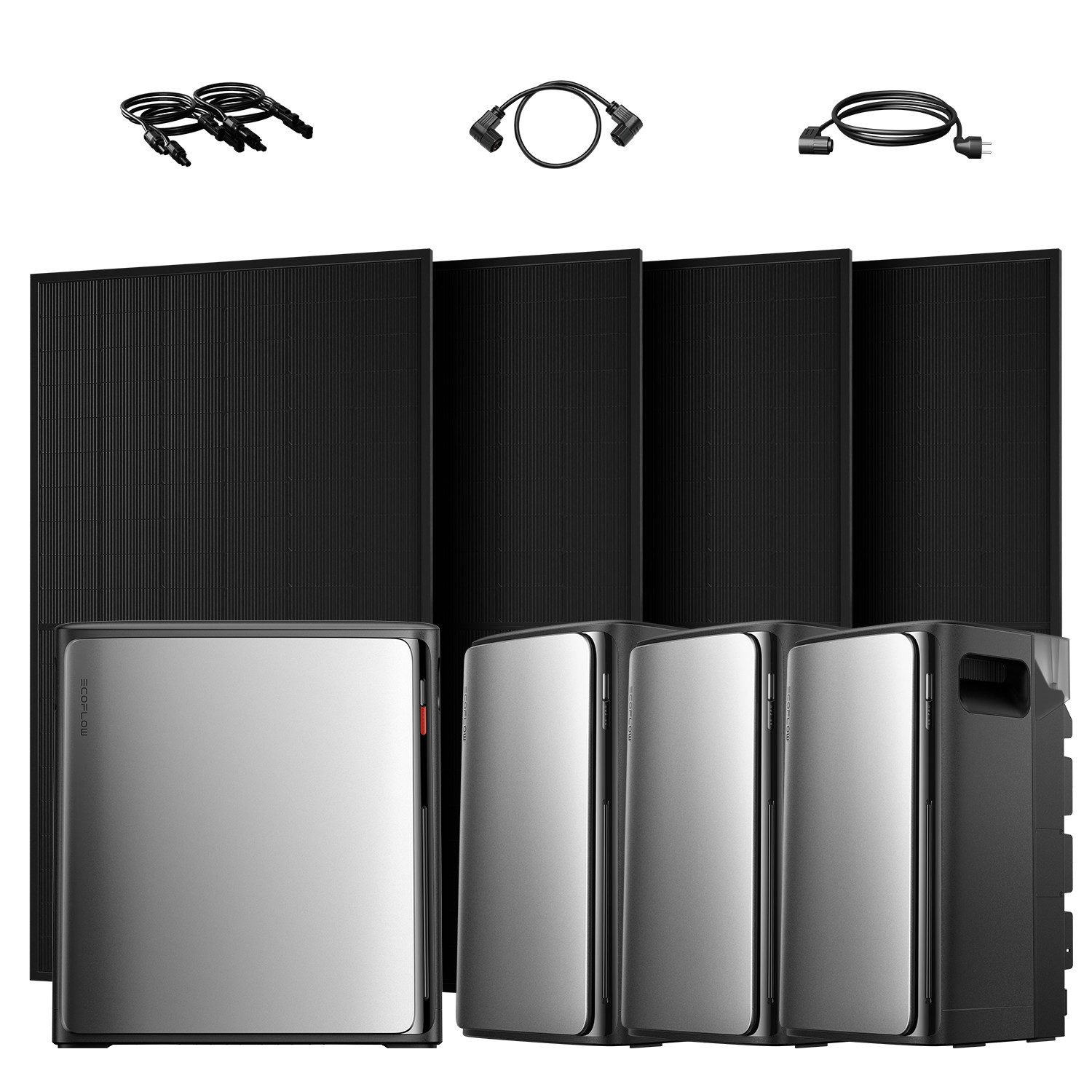 Ecoflow 2000W ECOFLOW STREAM Ultra X All in One Speicher mit AC Pro Speicher, (4x 500Wp und AC Pro Speicher im Lieferumfang enthalten), 4 MPPT Solareingang mit integriertem Mikro-Wechselrichter