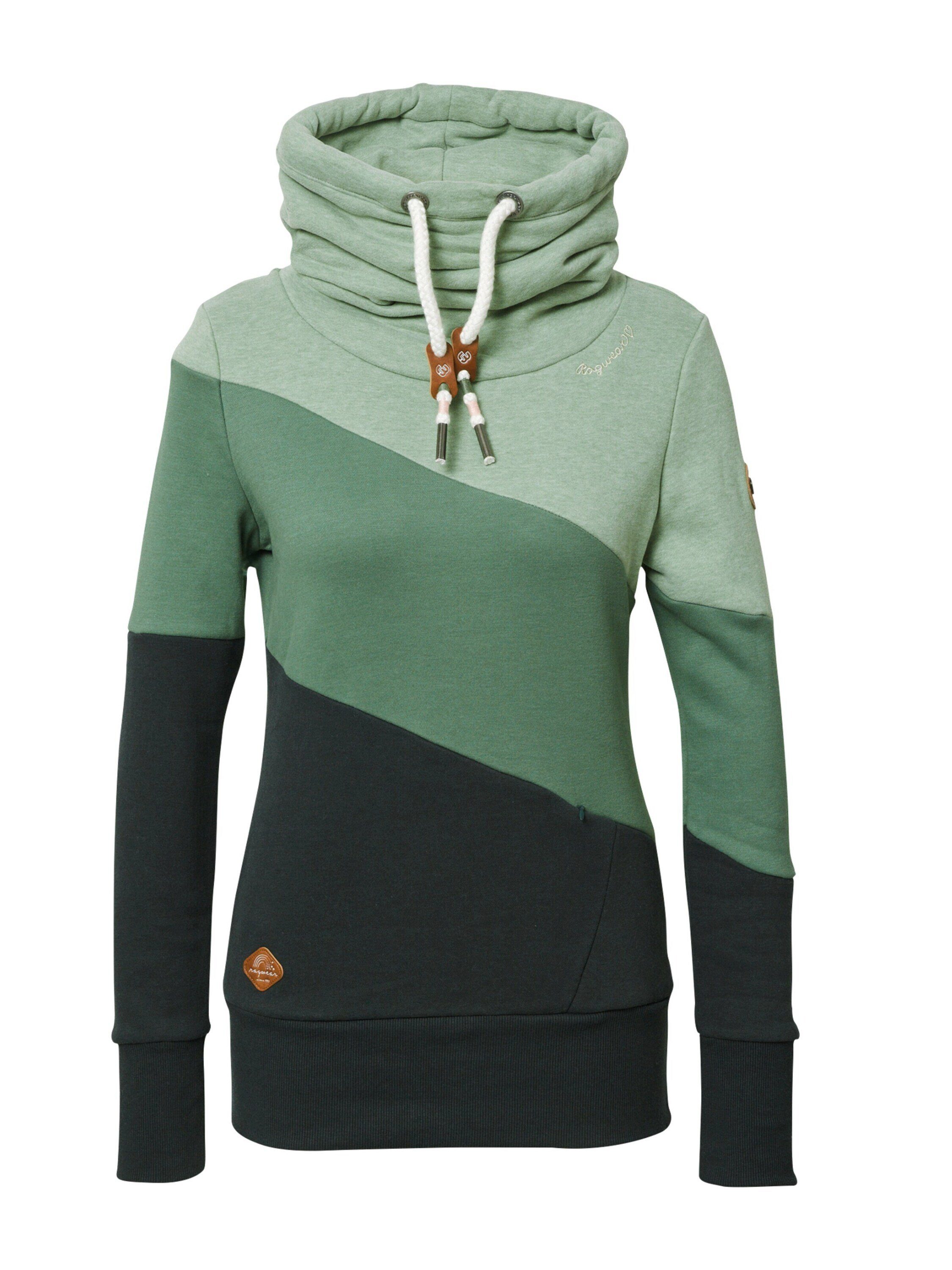 Ragwear Sweatshirt RUMIKA (1-tlg) Plain/ohne Details Green