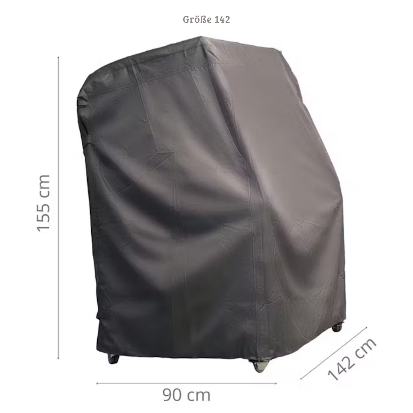 Strandkorb Hanse Strandkorb-Schutzhülle Strandkorb Schutzhülle 142cm breit - Premium Ripstop (1-St., Premium Strandkorb Schutzülle), Klettverschluss, Atmungsakt – Bild 4 von 5