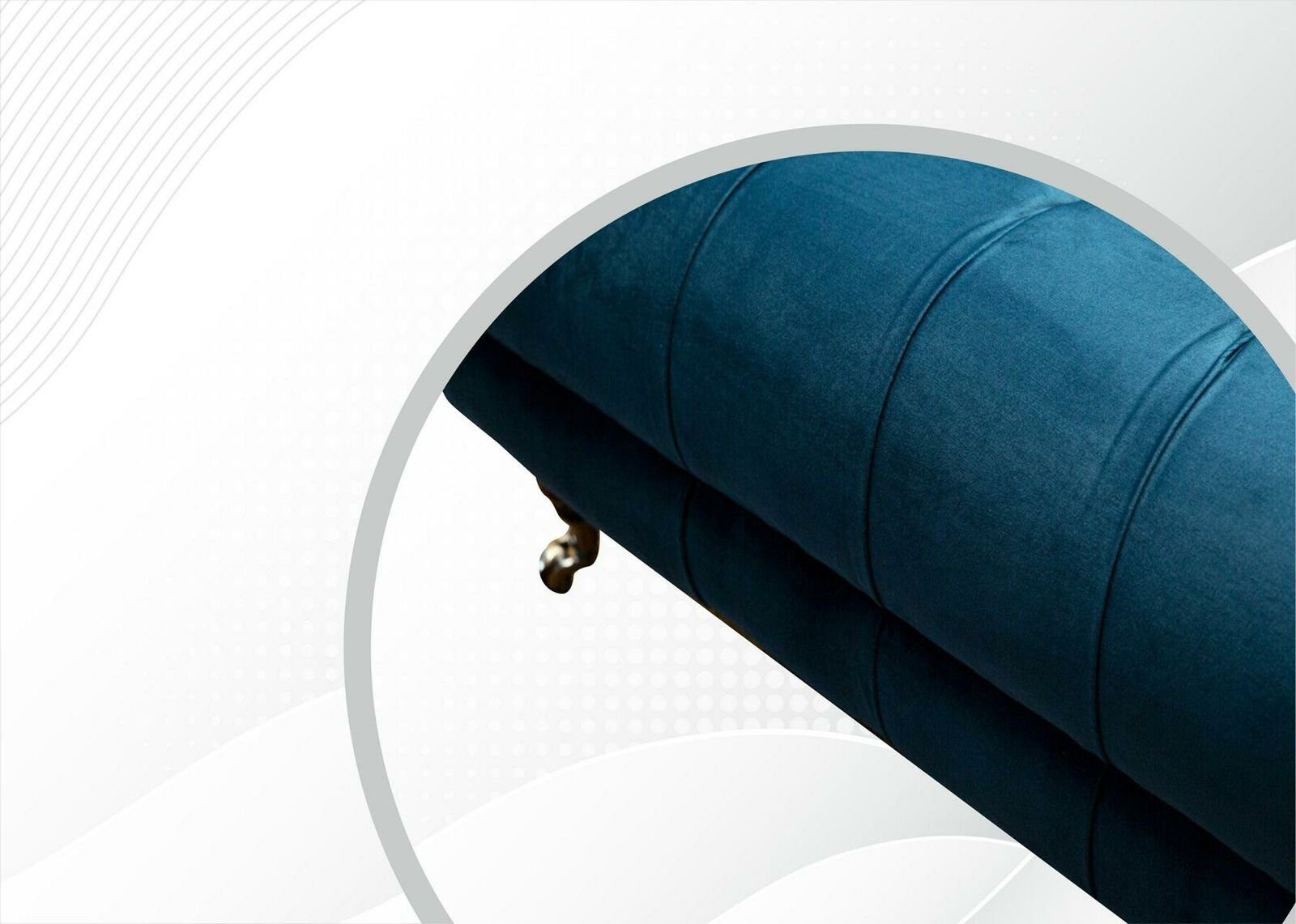 Chesterfield-Sofa, Blau Textil Neu Sofa Polster Luxus Design Sofas Wohnzimmer JVmoebel Couchen Chesterfield
