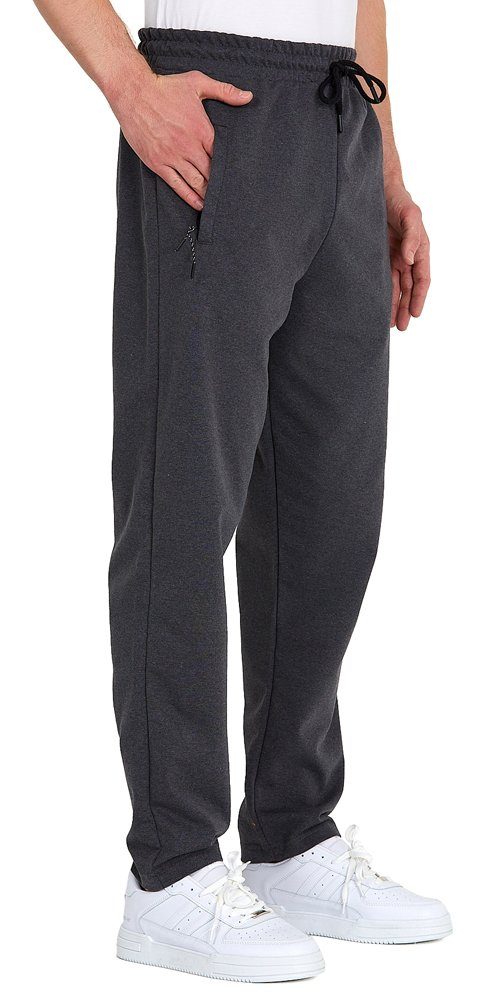 COMEOR Jogginghose Trainingshose Sporthose Herren Baumwollmischung (1-tlg) mit Reißverschluss