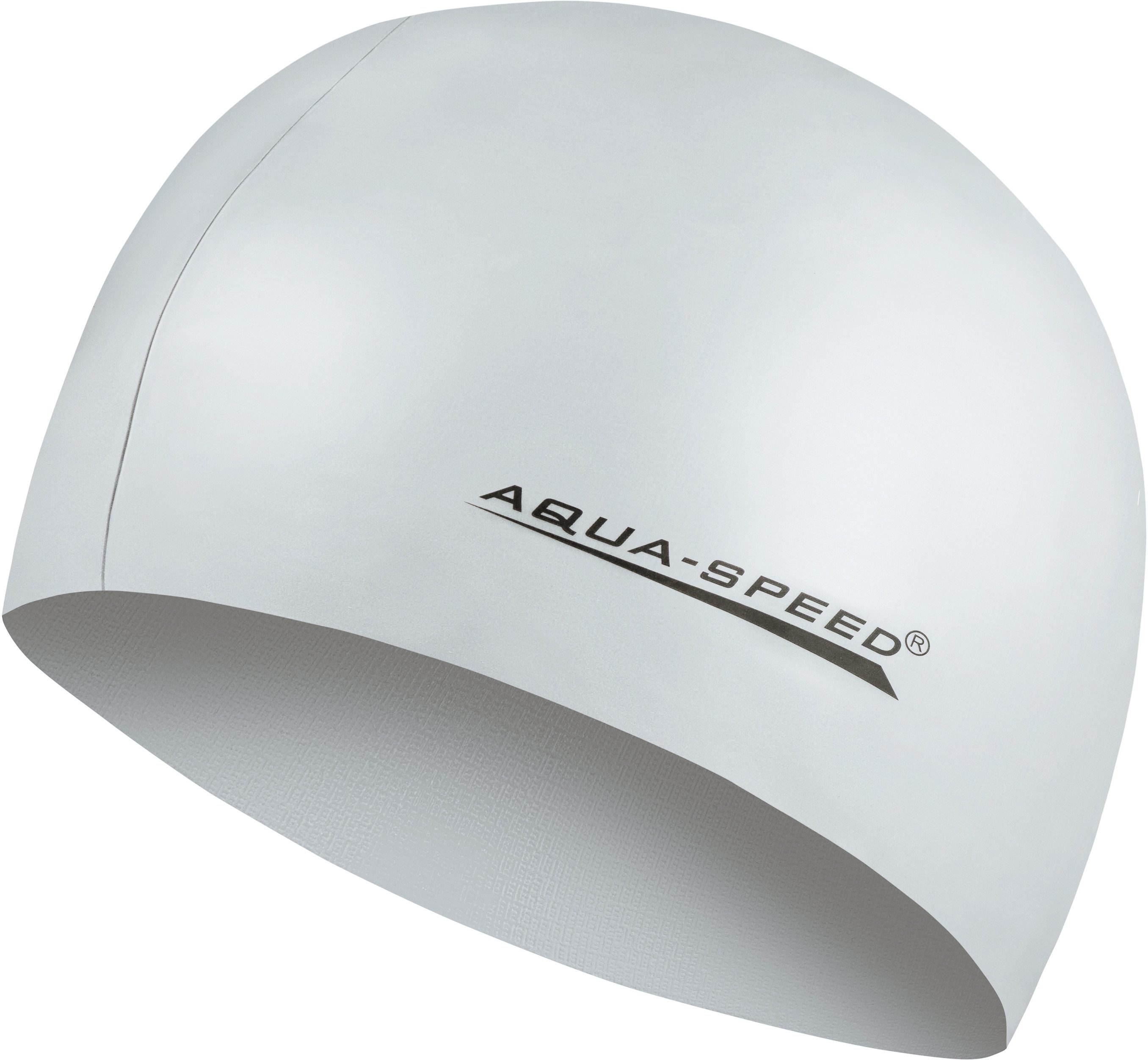 Aqua Speed Badekappe Badehaube Stretch-Silikon Hellgrau Komfort & Schutz (Komfortable Passform – kein Druckgefühl), Robustes Material – perfekt für regelmäßige Nutzung