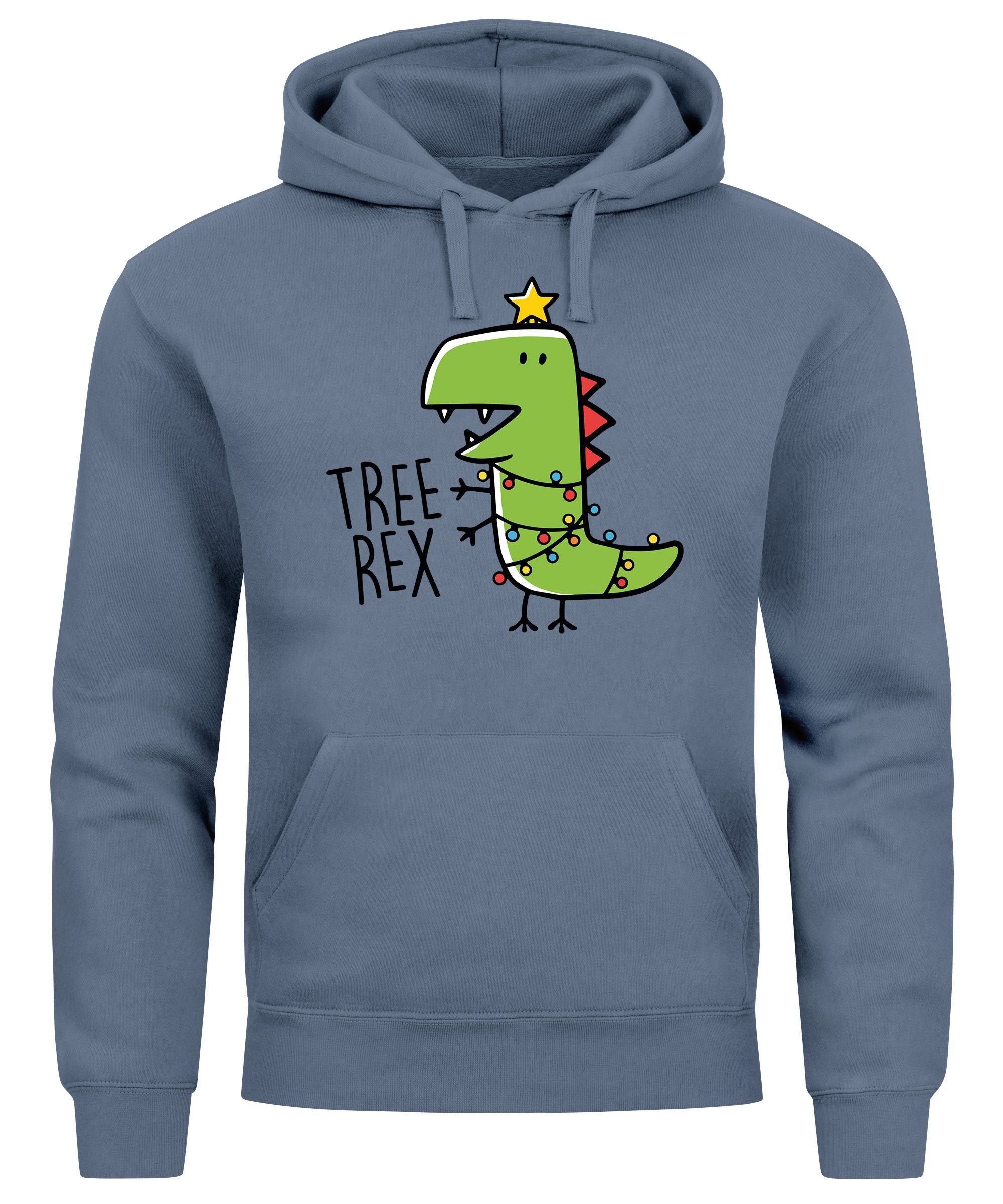 Hoodie Hoodie Herren Tree Rex Kapuzen-Pullover Weihnachtspullover