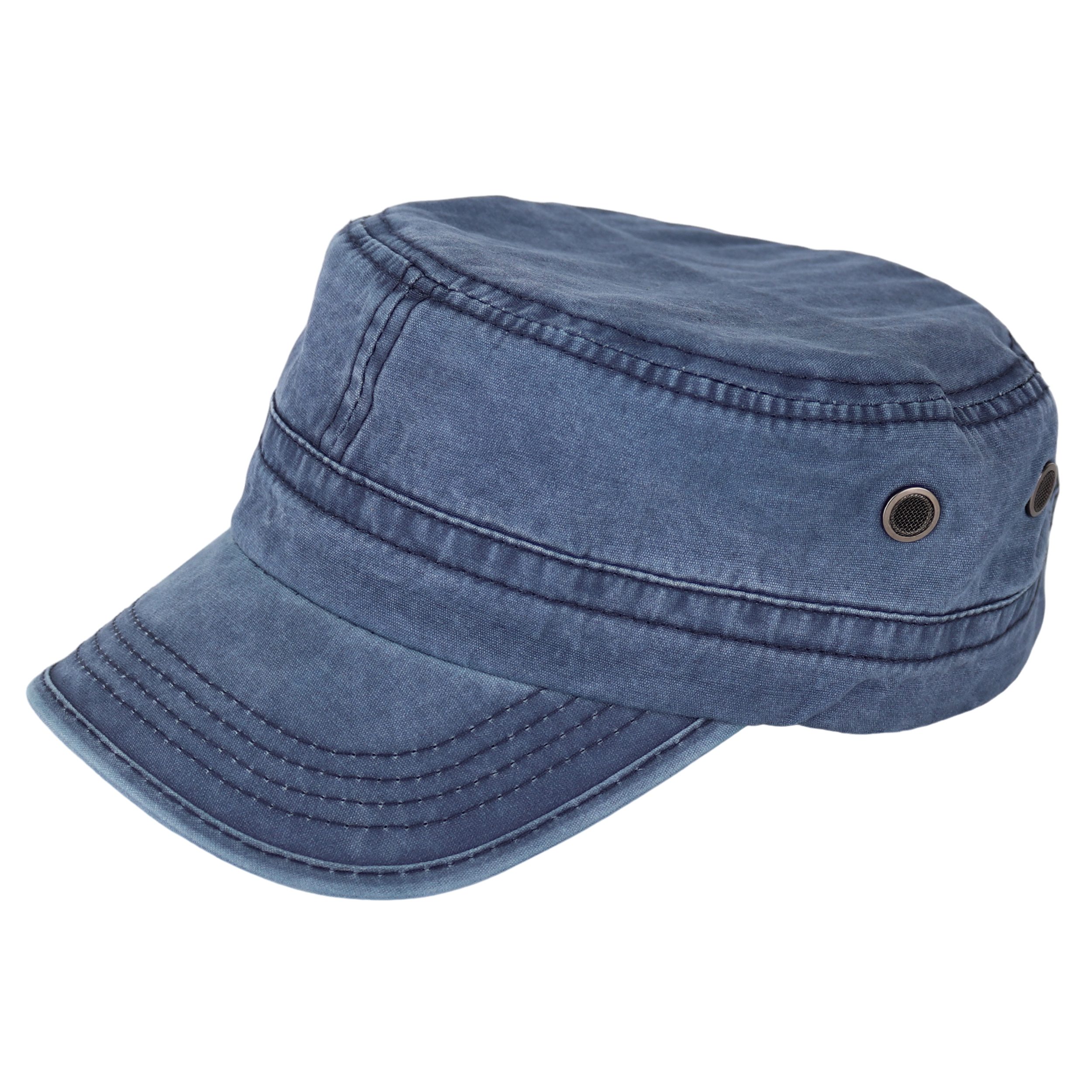 MIRROSI Army Cap Military Cap aus reinem Baumwolle mit Shirm used Look (Outdor Cap, Feldmütze, Kappe) Used Look, Atmungsaktiv, Einheitsgröße, Unisex, Damen Herren