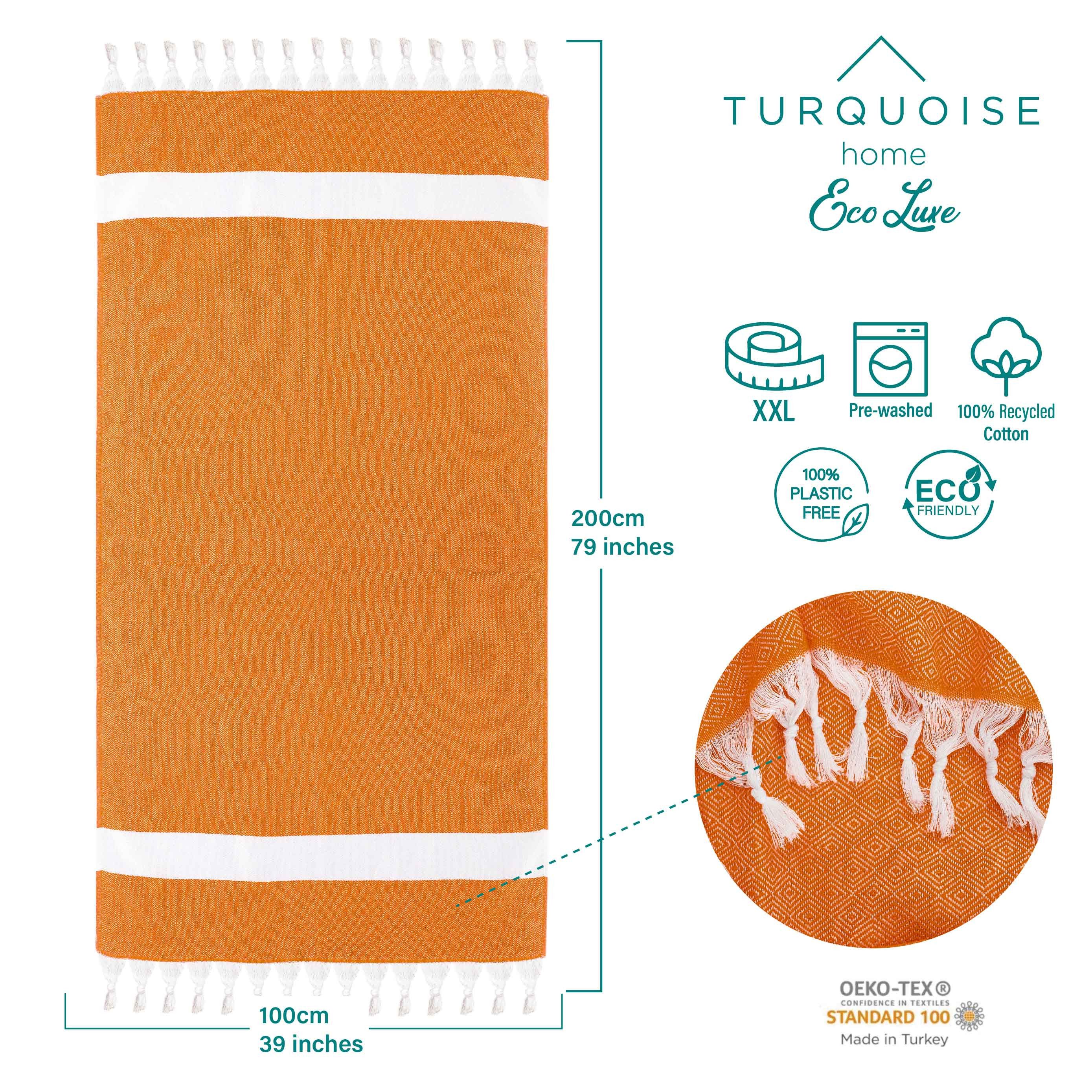 Turquoise Home Strandtuch Ecoluxe Hamamtuch 100x200cm günstig online kaufen