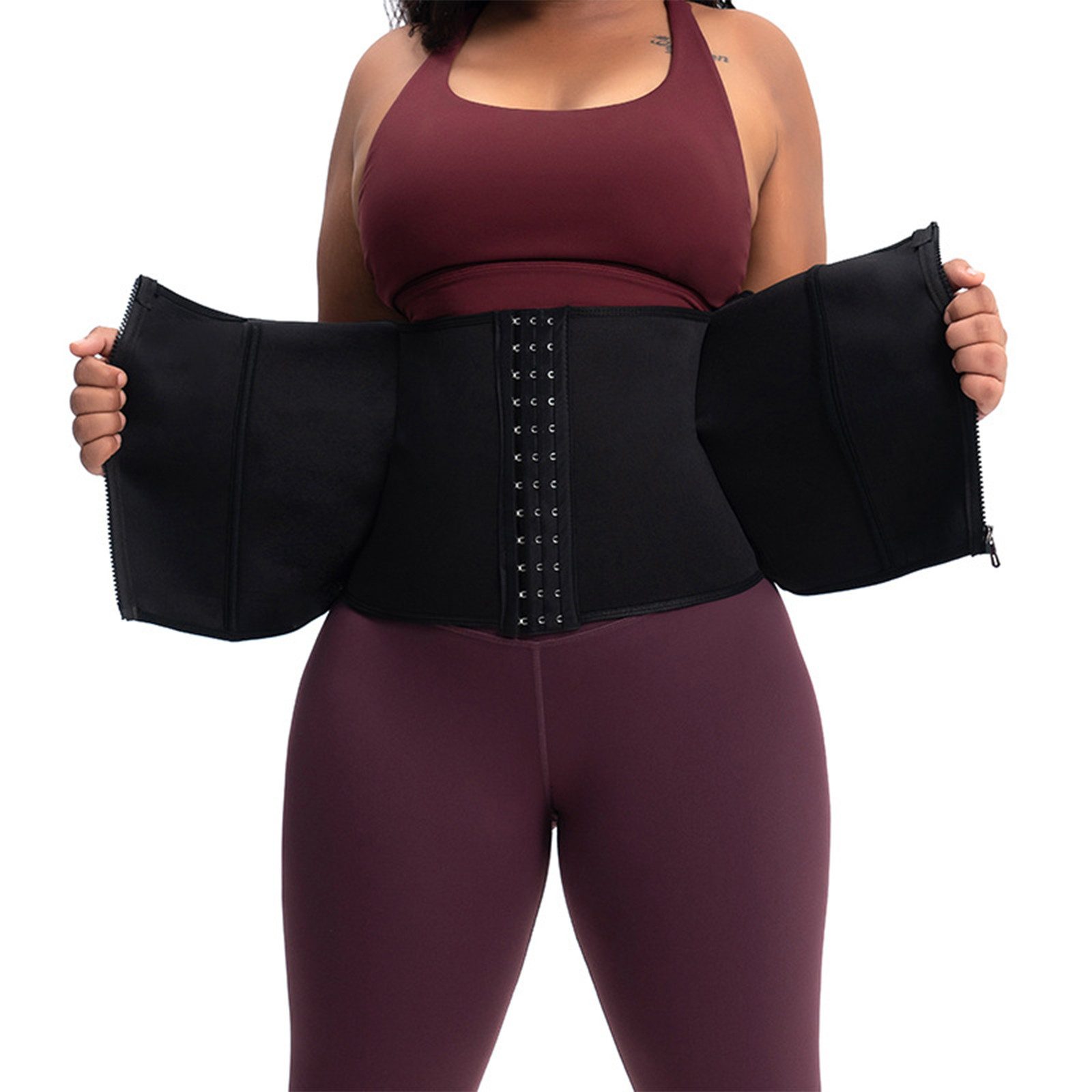 MOPUEA Bauchweggürtel Bauchweg Gürtel Shapewear Damen Korsett mit Stahlstützen (Damen Bauchweg Gürtel Shapewear Korsett mit Stahlverstärkung, Elastischer Figurf – Bild 3 von 5