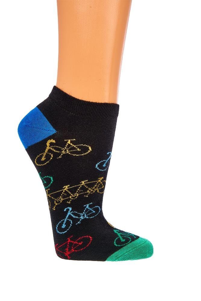 Socks 4 Fun Sneakersocken Socks 4 Fun Sneaker Füßlinge Fahrrad 2er Bündel (2-Paar, 2 Paar) | Kompressionsstrümpfe