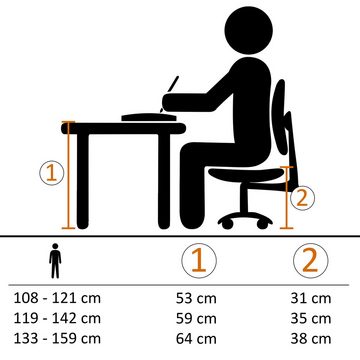 Amstyle Schreibtischstuhl SPM1.314 (Kinderschreibtischstuhl Grün für Kinder ab 6), Jugendstuhl mit Lehne & Weichbodenrollen bis 60 kg