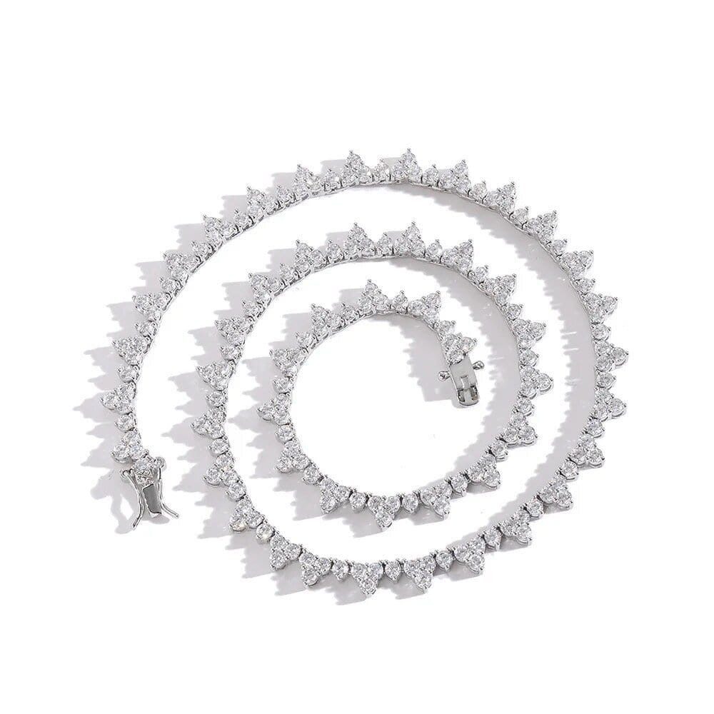 Collier Funkelnde Collier Halskette Zirkonia Herz Halskette Damen 45cm
