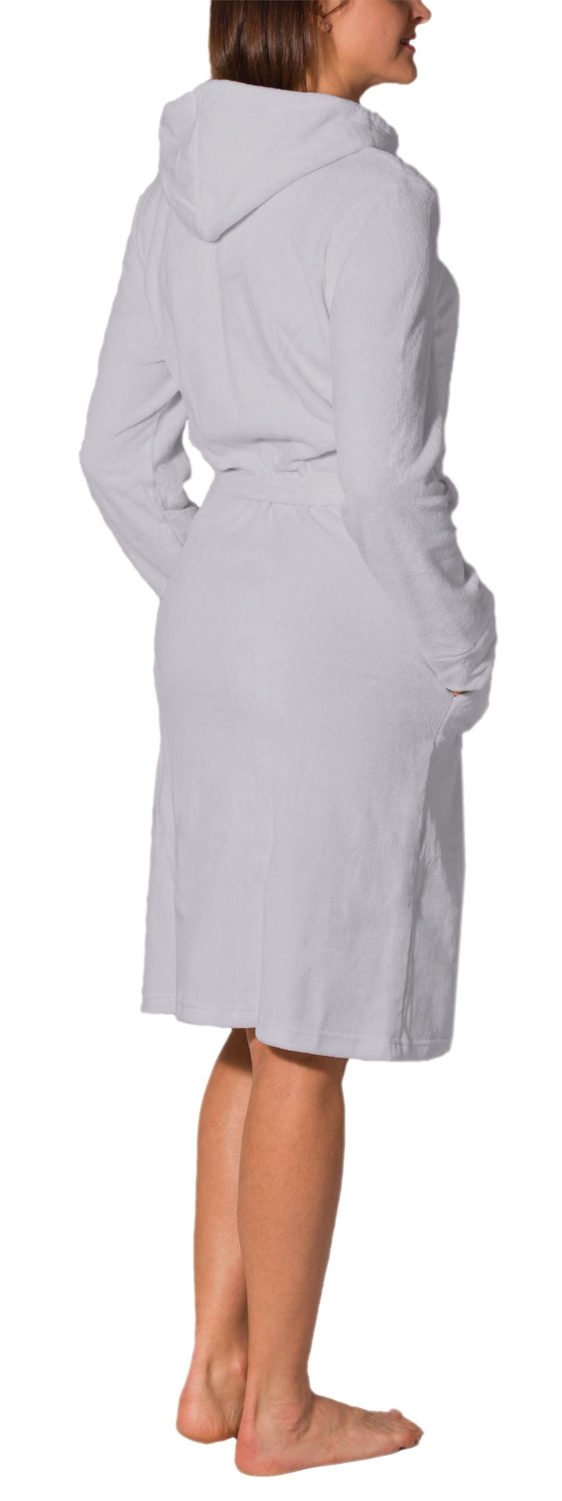 Aquarti Damenbademantel Aquarti Damen Bademantel Morgenmantel mit Reißversc günstig online kaufen