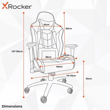 X Rocker Bürostuhl Siena - Ergonomischer Bürodrehstuhl mit Stoffbezug & Komfortkissen