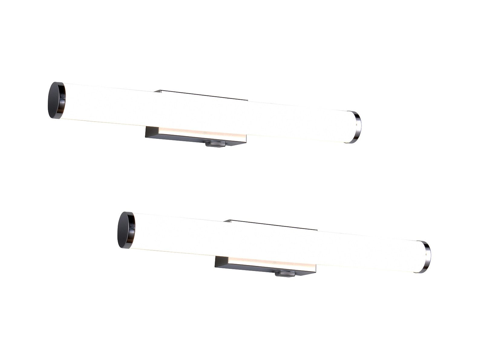 TRIO Leuchten LED Spiegelleuchte, LED fest integriert, Neutralweiß, 2er SET Bad-lampen für Badezimmer-spiegel mit Schalter, Breite 40cm