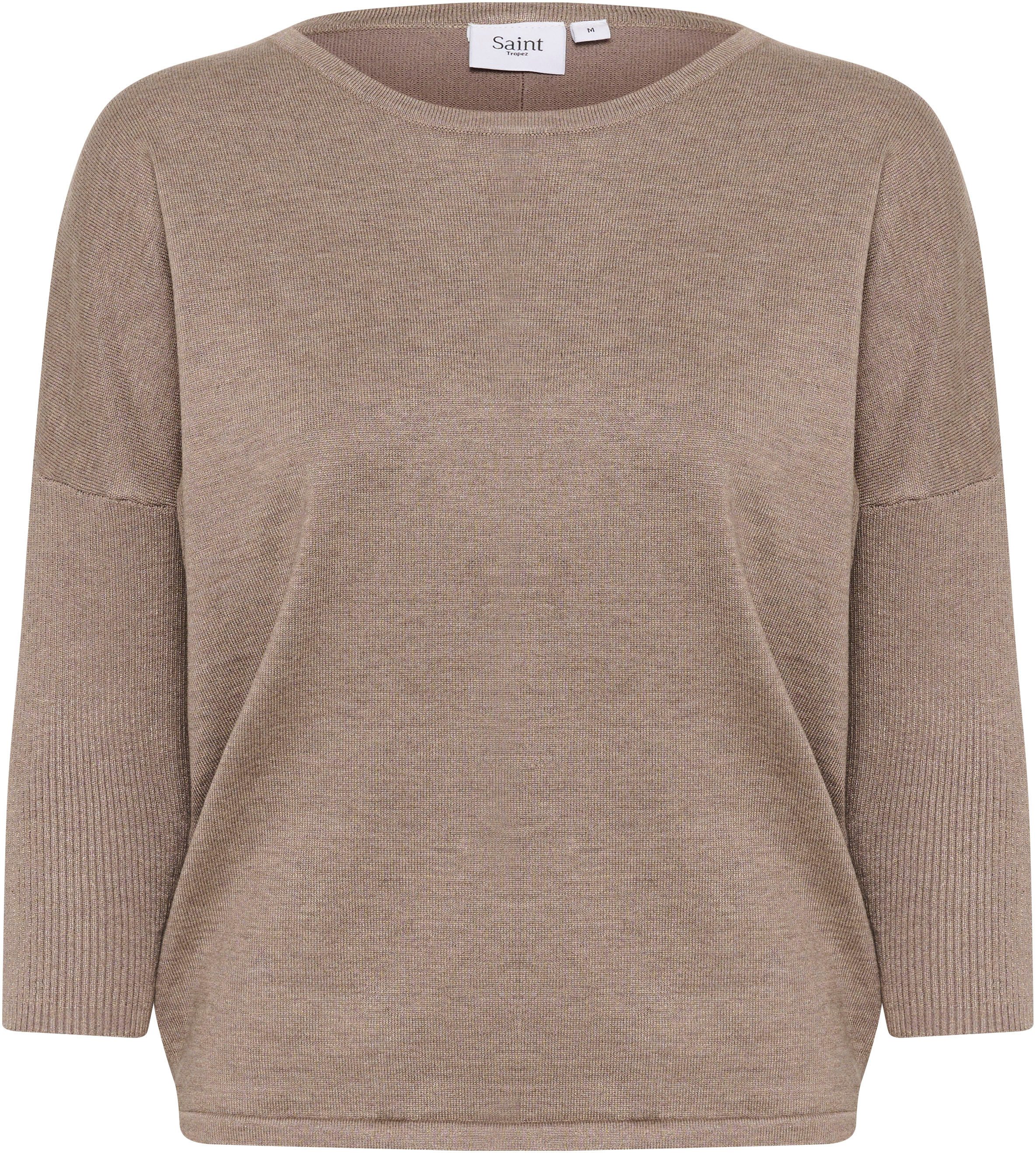 Saint Tropez Rundhalspullover A2561, MilaSZ R-Neck Feinstrick mit Viskose, günstig online kaufen