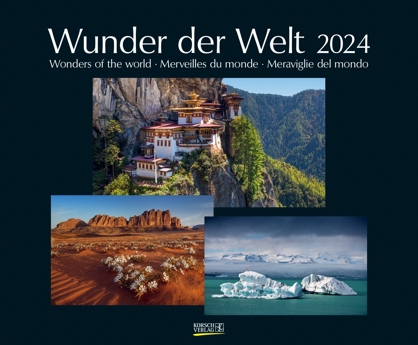 Korsch Verlag Naturkalender Korsch Verlag Kalender Wunder der Welt 2024