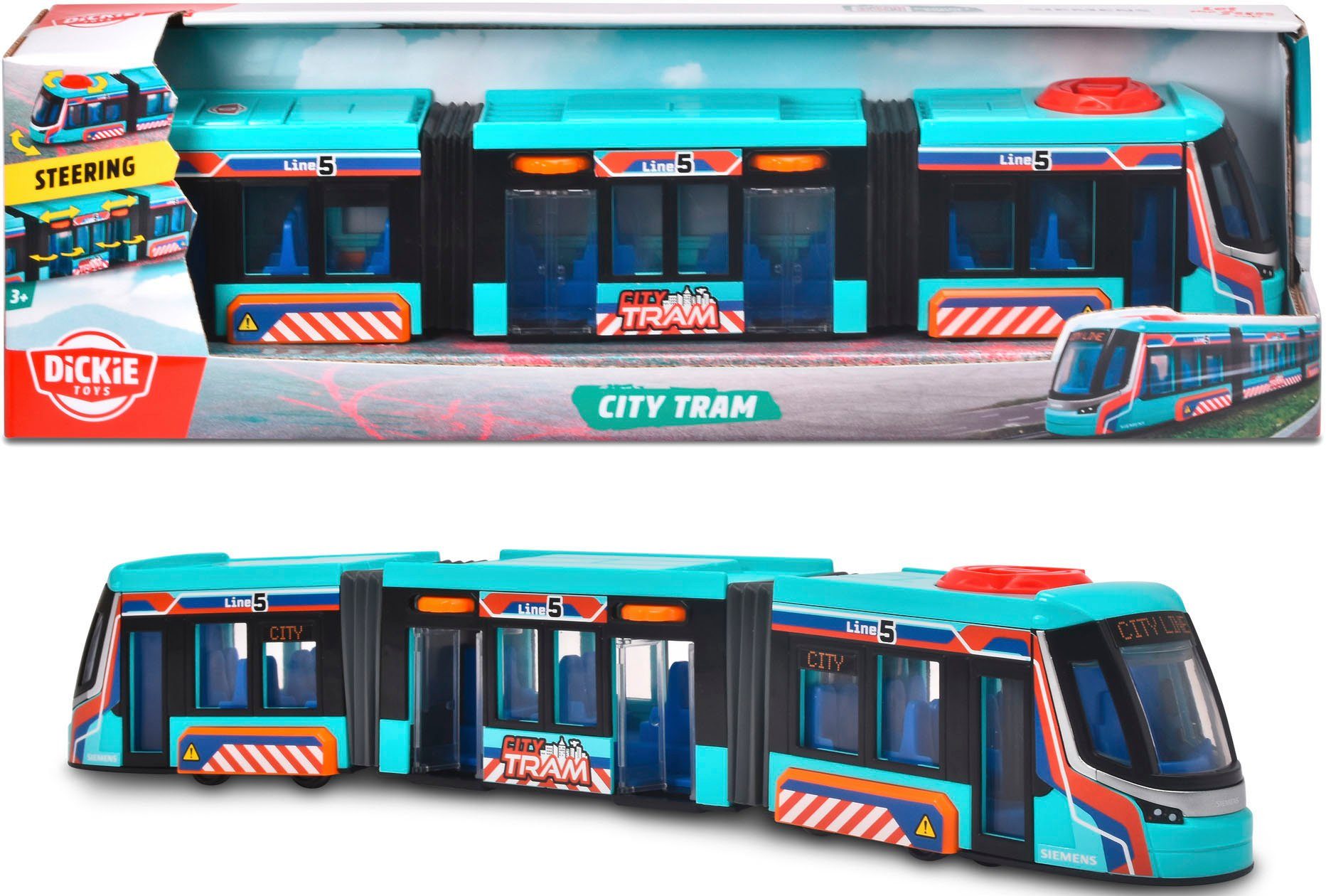 Dickie Toys Spielzeug-Straßenbahn Siemens City Tram günstig online kaufen