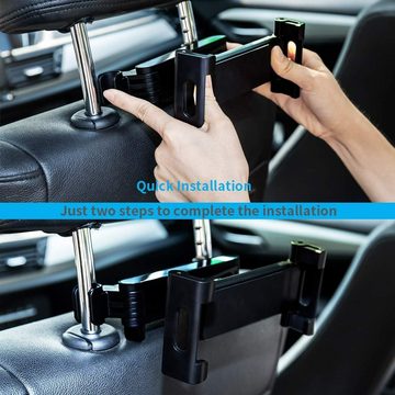 CALIYO Lerntablet Tablet Halterung Auto Kopfstütze, 360° Drehung tablethalterungen Auto, für 4~12,9 Zoll Handy, Tablet, Switch und Andere Geräte