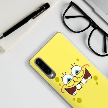 DeinDesign Handyhülle Spongebob Schwammkopf Offizielles Lizenzprodukt Kindheit, Huawei P30 Silikon Hülle Bumper Case Handy Schutzhülle