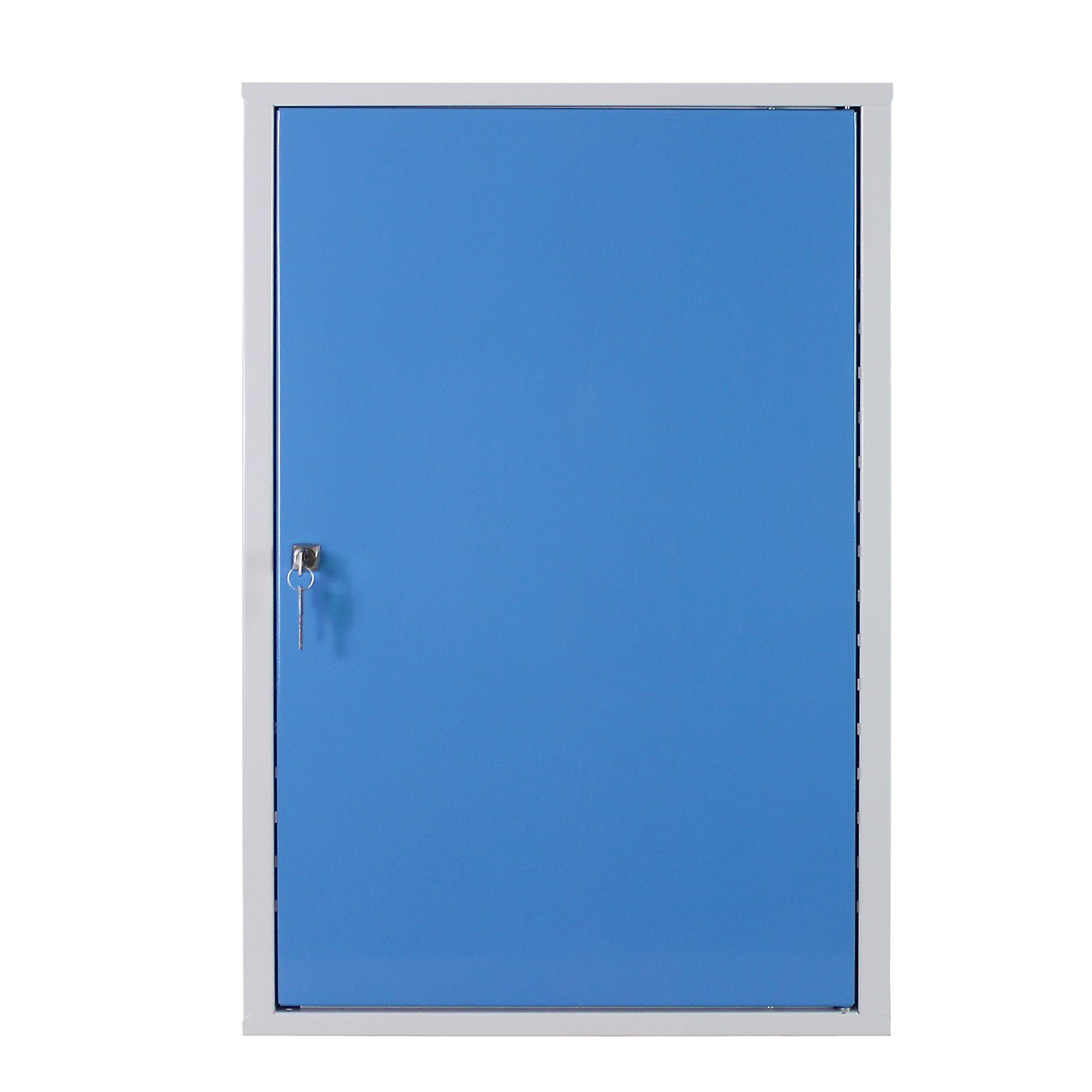 + Grau/Blau HxBxT Werkzeugwandschrank mit Lichtblau 75x50x20cm, Werkzeugschrank PROREGAL® Tür Fachboden, 1