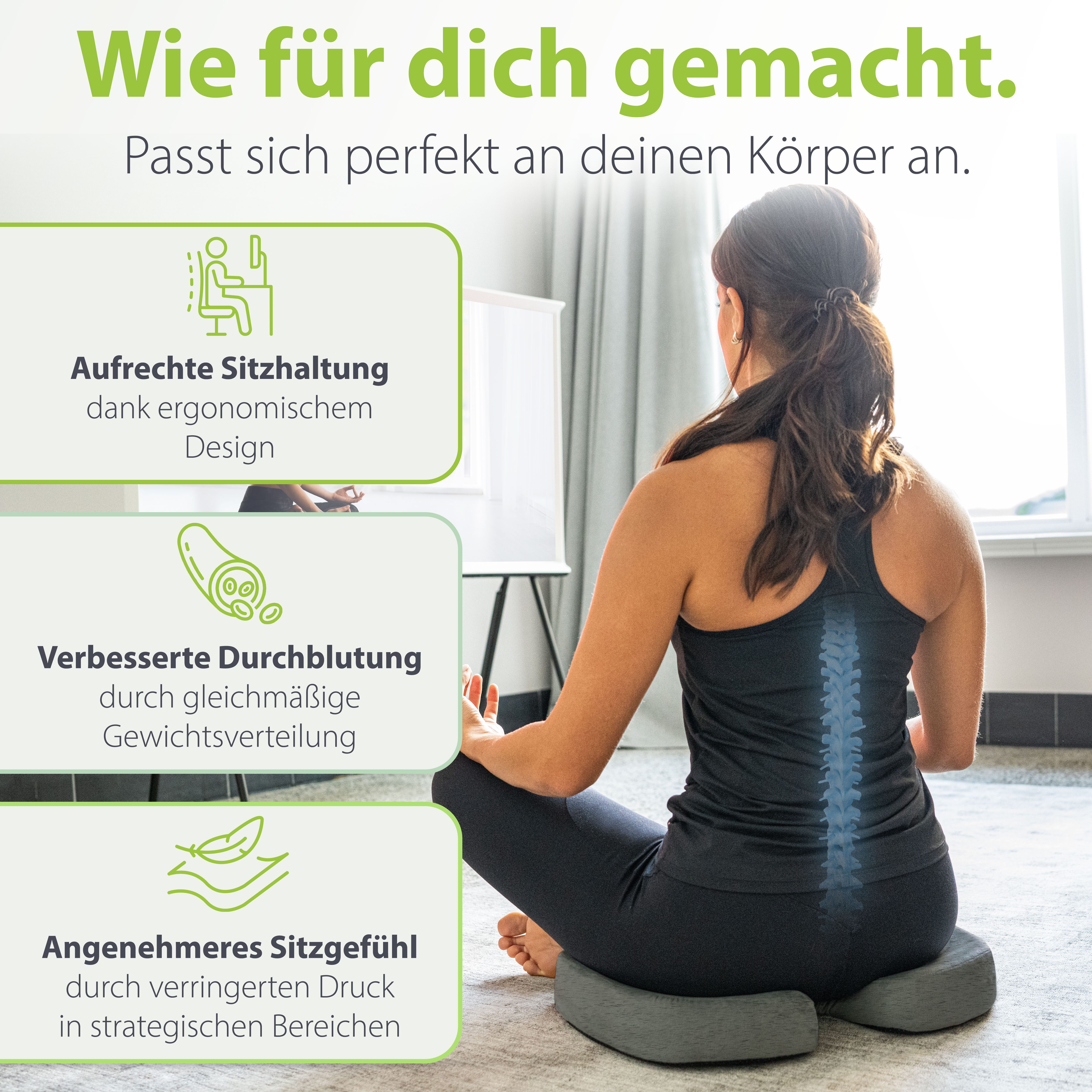 feela Sitzkissen Orthopädisches Kissen – Ergonomisch, 3 Härtegrade bei Rück günstig online kaufen