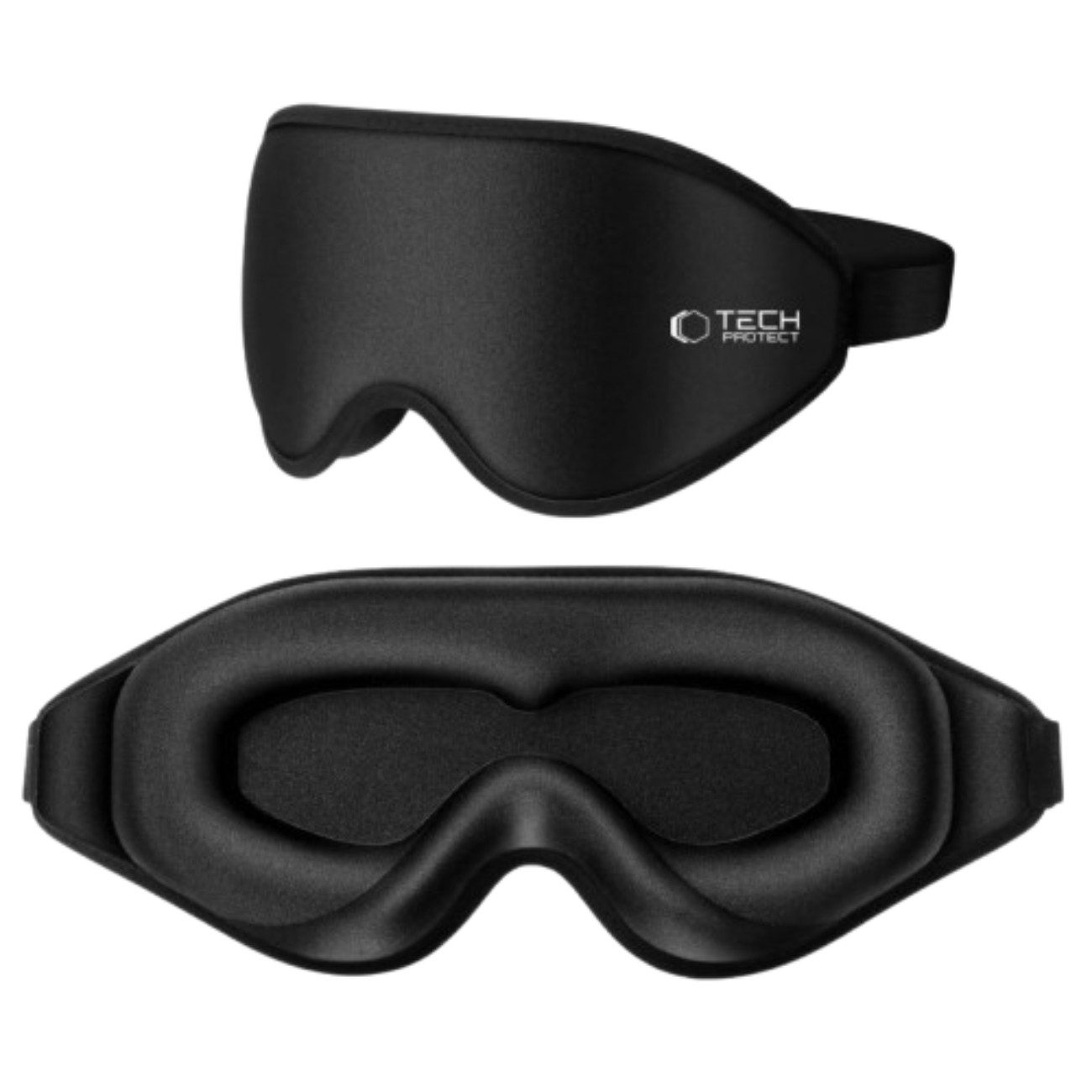 TECH PROTECT Schlafmaske Eyeshade, Schlafmaske, Einzeln, 3D-Schlafmaske mit Memory-Schaum und Lichtschutz