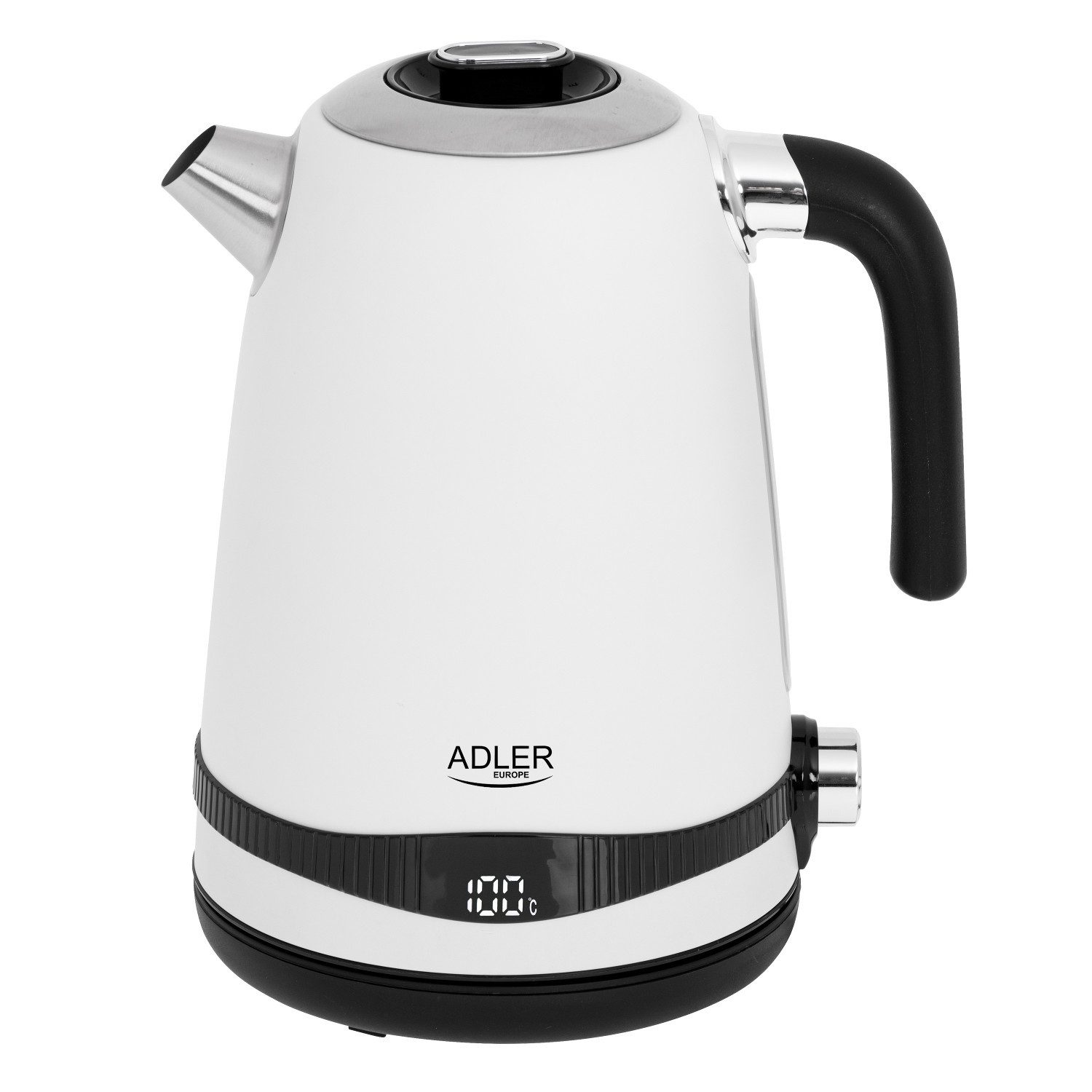 Adler Wasserkocher AD 1295 Elektrischer Wasserkocher 1,7 l, 1,7 l, 2200 W, LCD-Display, 2200 W