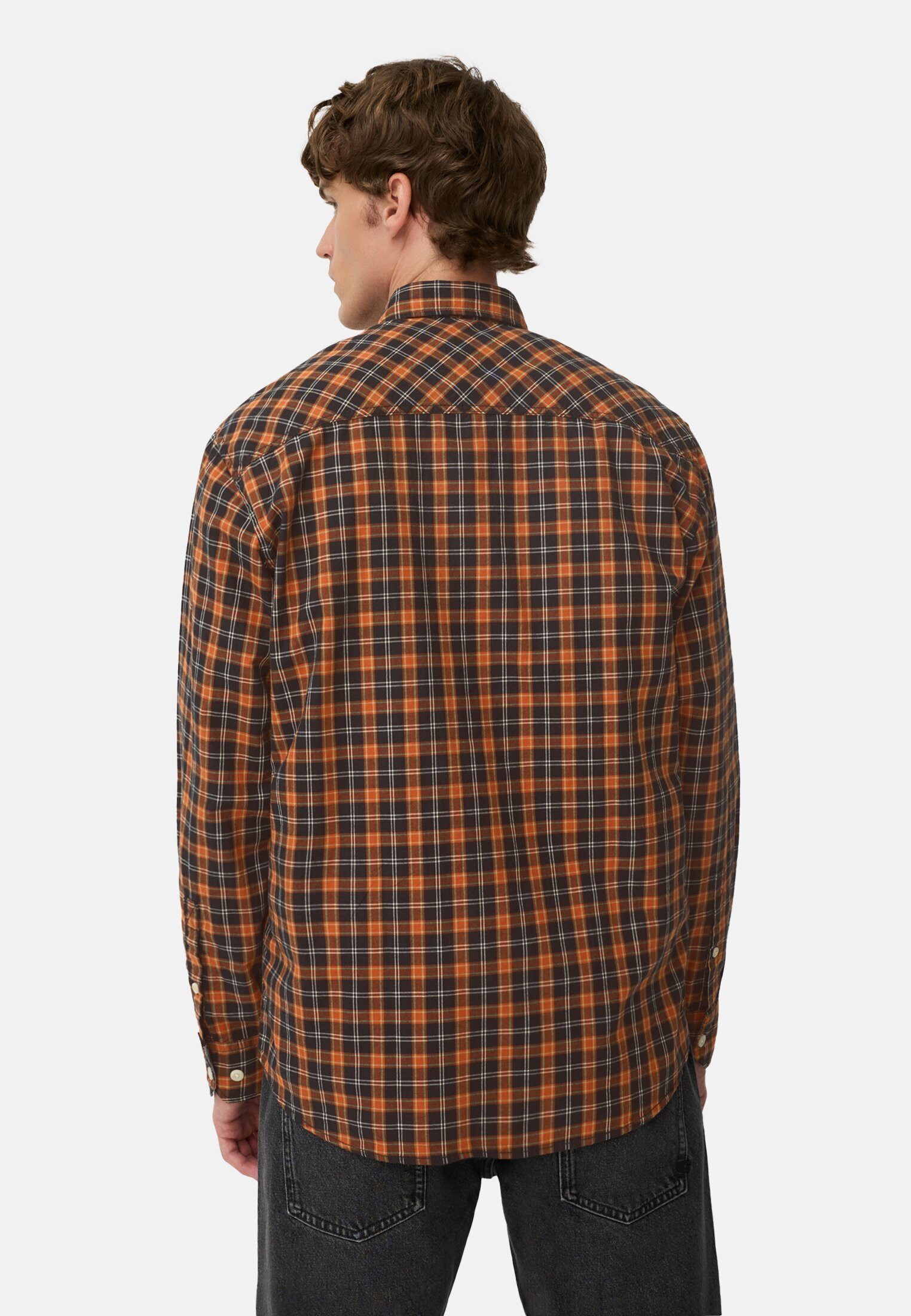 camel active Karohemd aus reiner Baumwolle Langarm Button-Down Button-Down günstig online kaufen