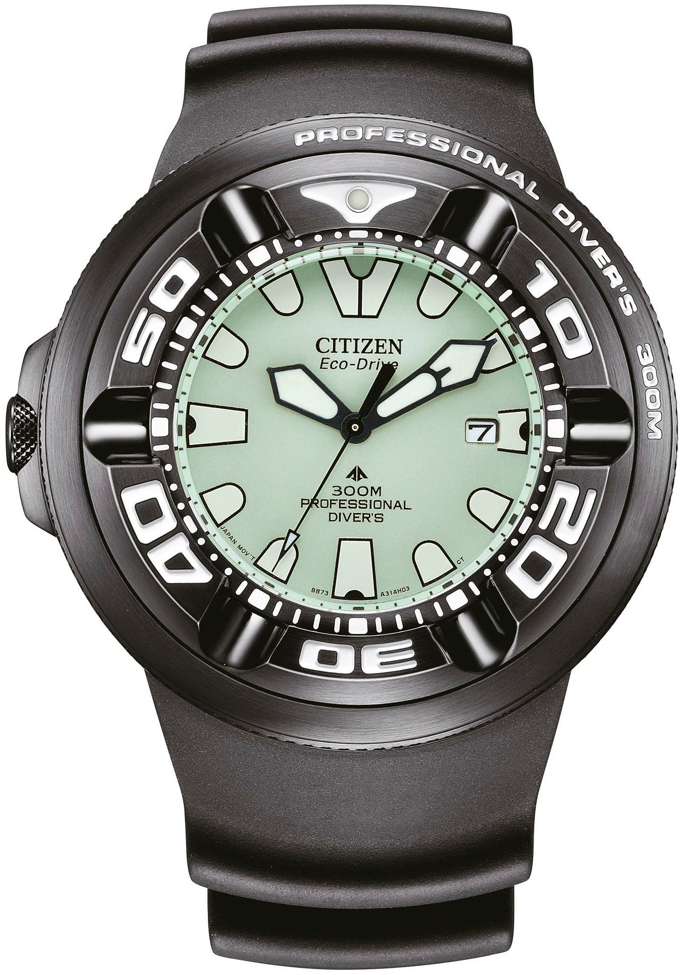 Citizen Taucheruhr Promaster Professional Diver 300 BJ8055-04X, Armbanduhr, Herrenuhr, Solar, bis 30 bar wasserdicht, Datum