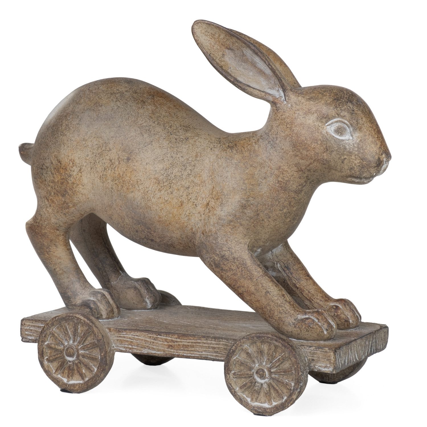Moritz Dekofigur Dekofigur Hase aus Resin 19 cm hoch, Polyresin Figuren Deko Geschenk Geometrische TierFigur Modern Skulptur